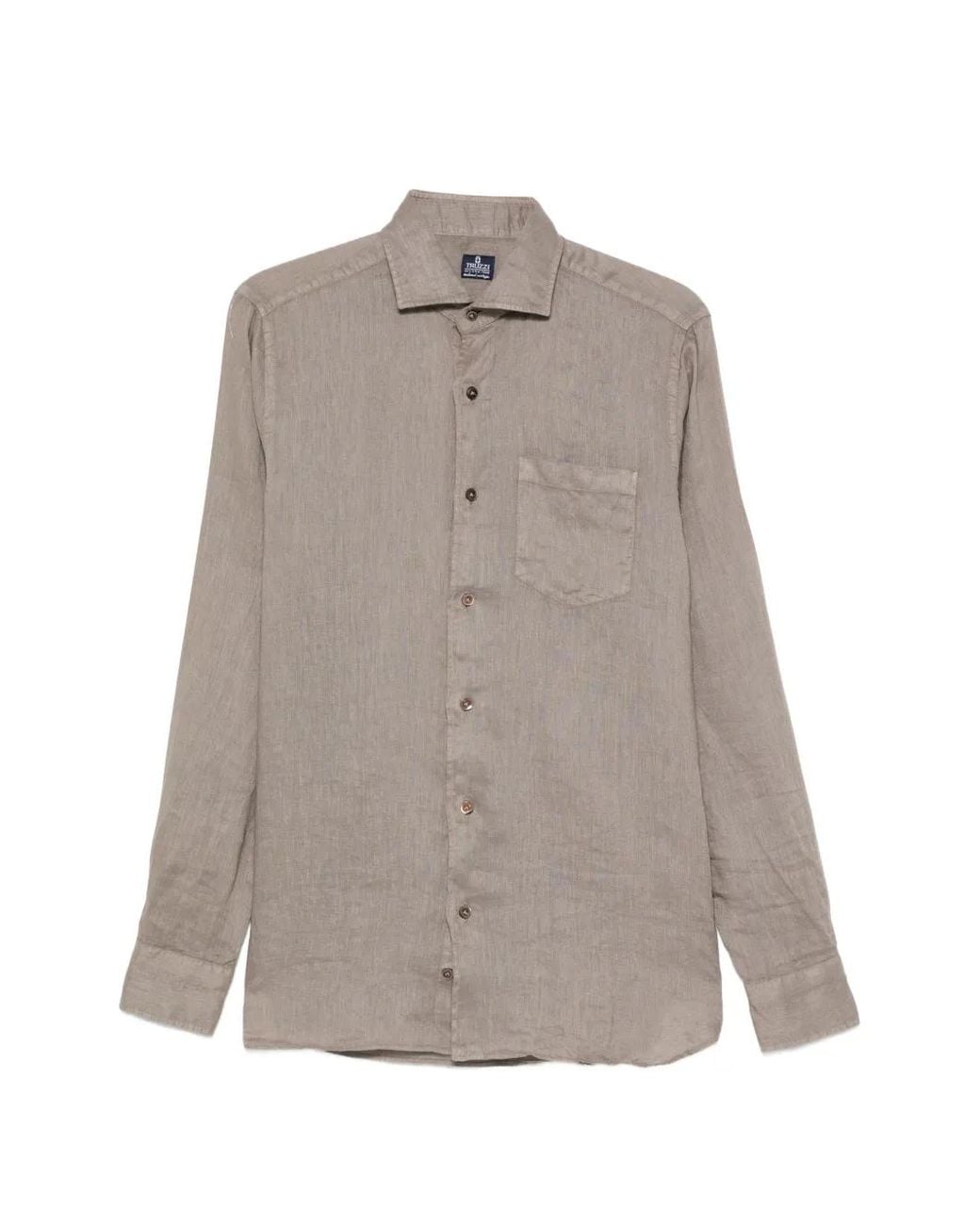 Truzzi Gray Chest-Pocket Shirt for men