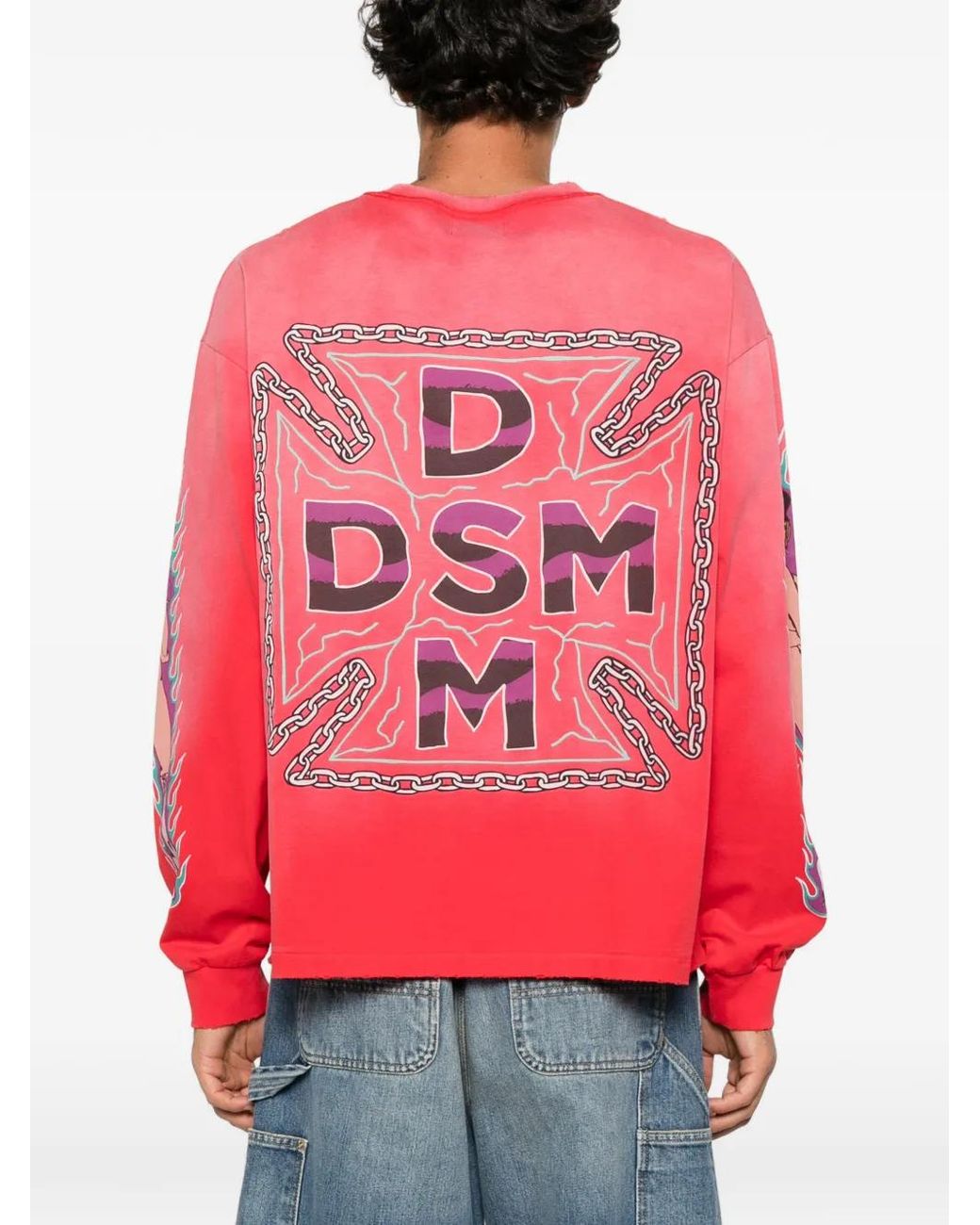 DIET STARTS MONDAY Pink T-Shirt Imprimé À Manches Longues for men