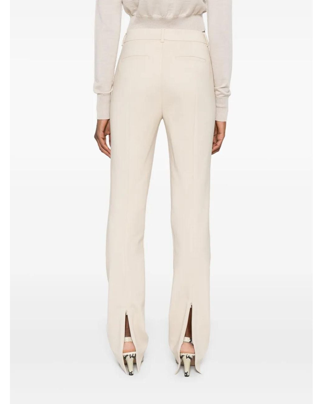 Sportmax Straight Broek in het Natural