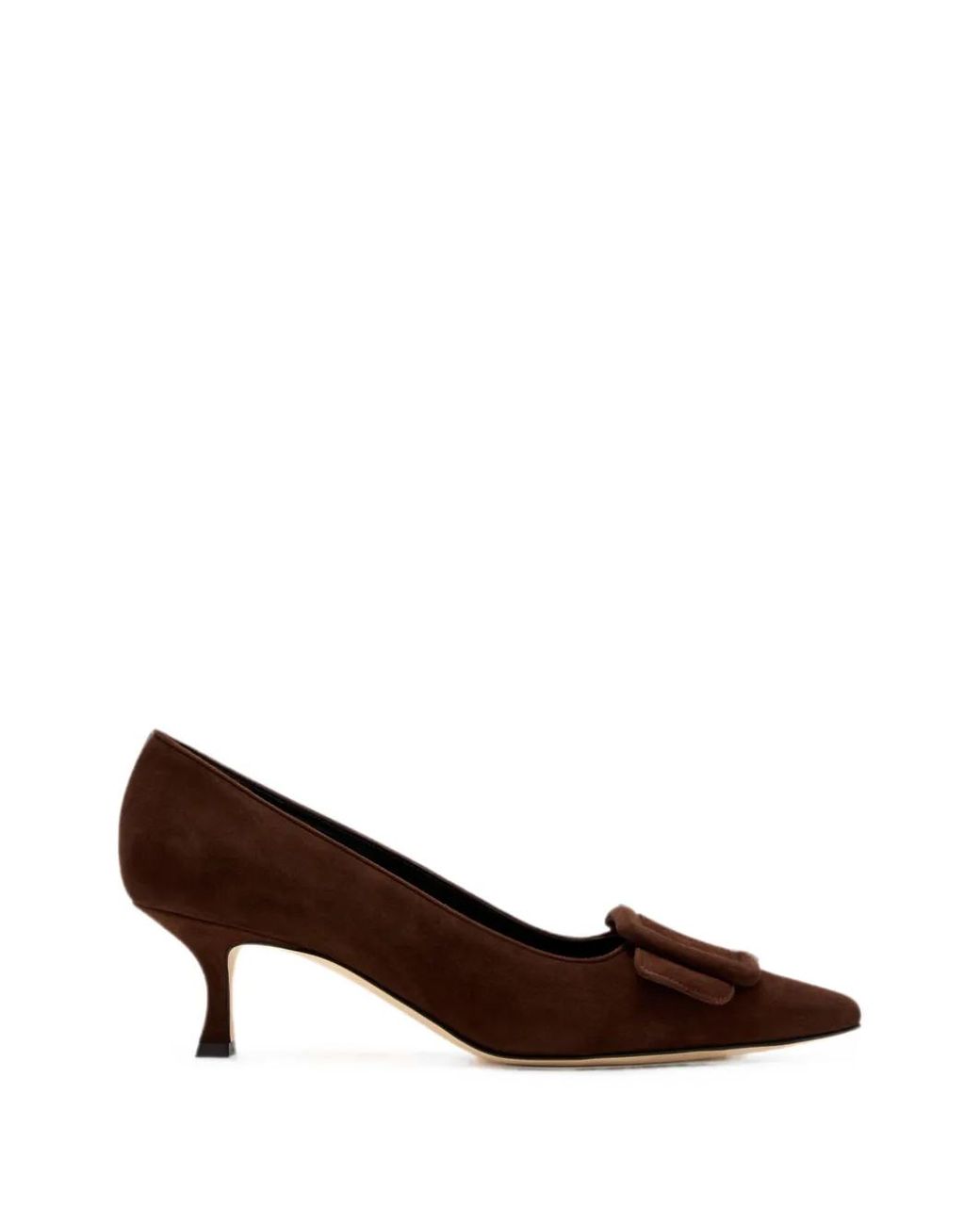 Manolo Blahnik Brown Maysale Buckle-Detail Pumps