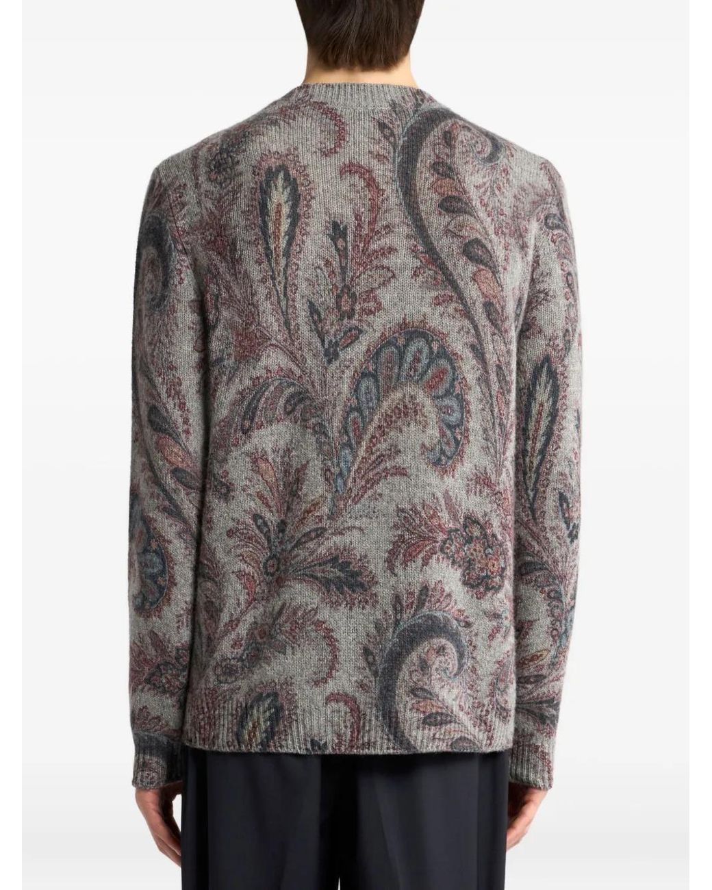 Etro Gray Cashmere Jumper for men