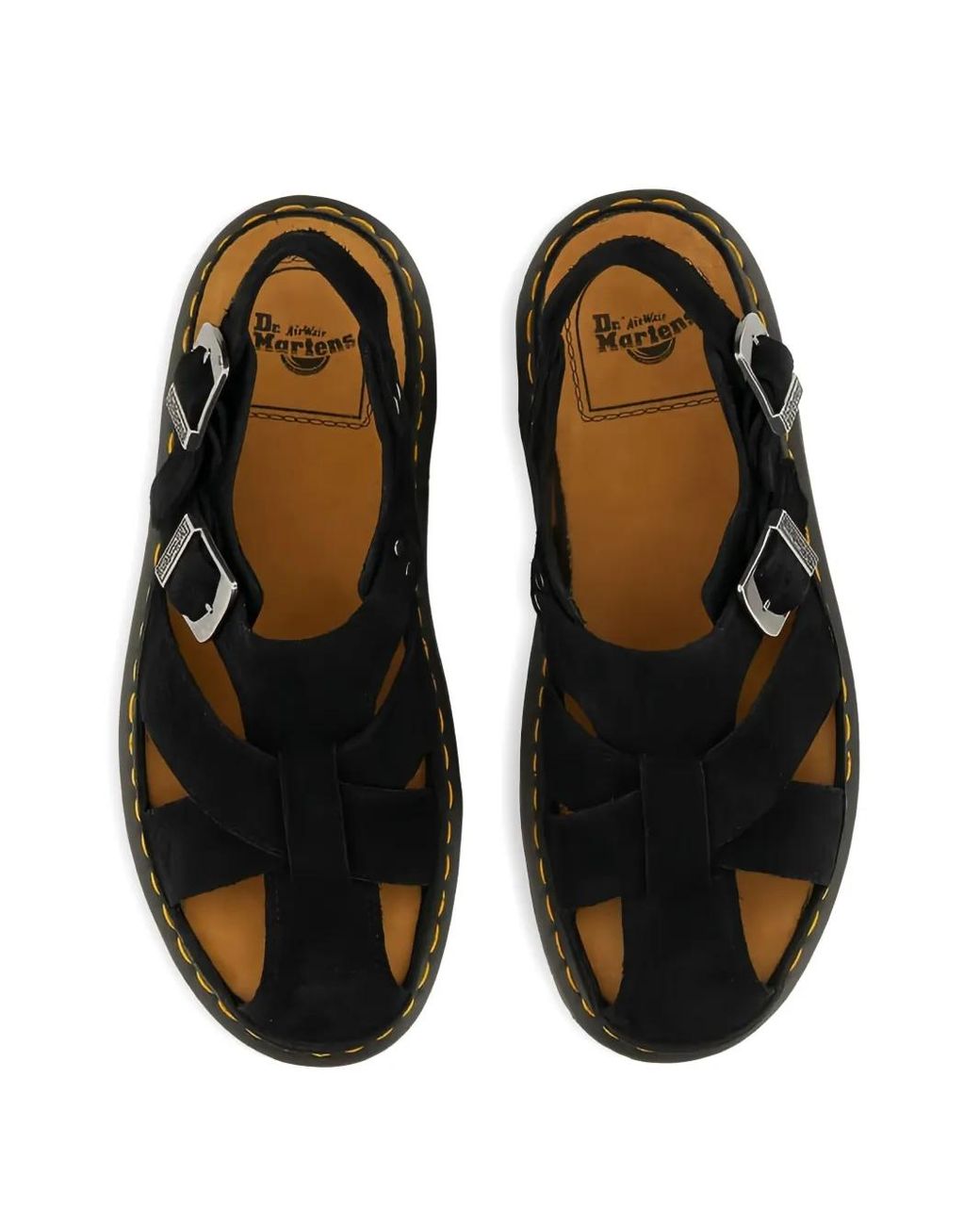 Dr. Martens Black Archive Fisherman Leather Sandals for men