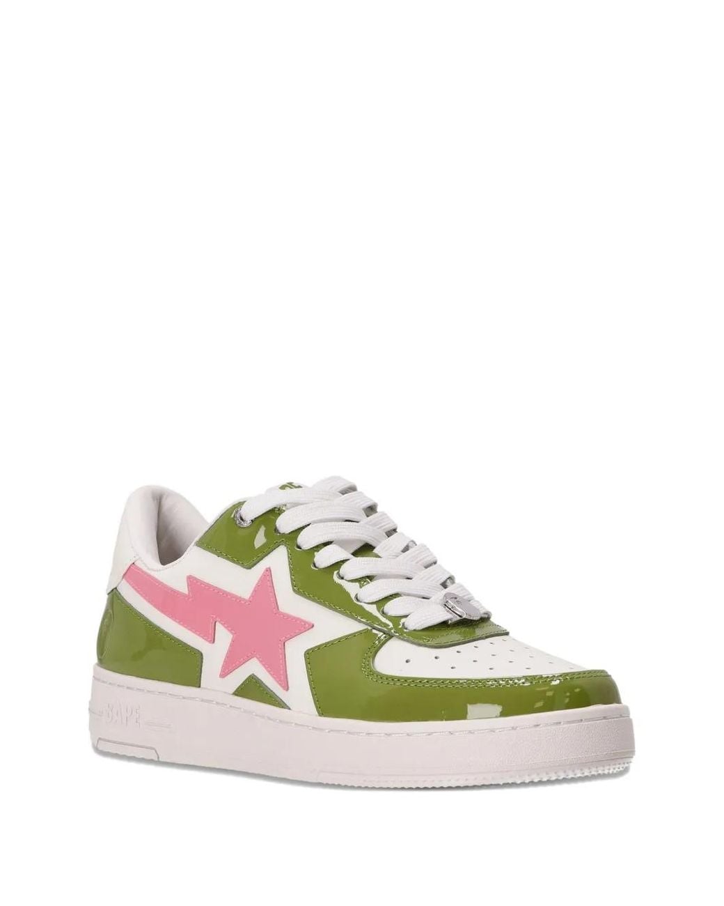 A Bathing Ape Green Bape Sta Icon #2 Shoes for men
