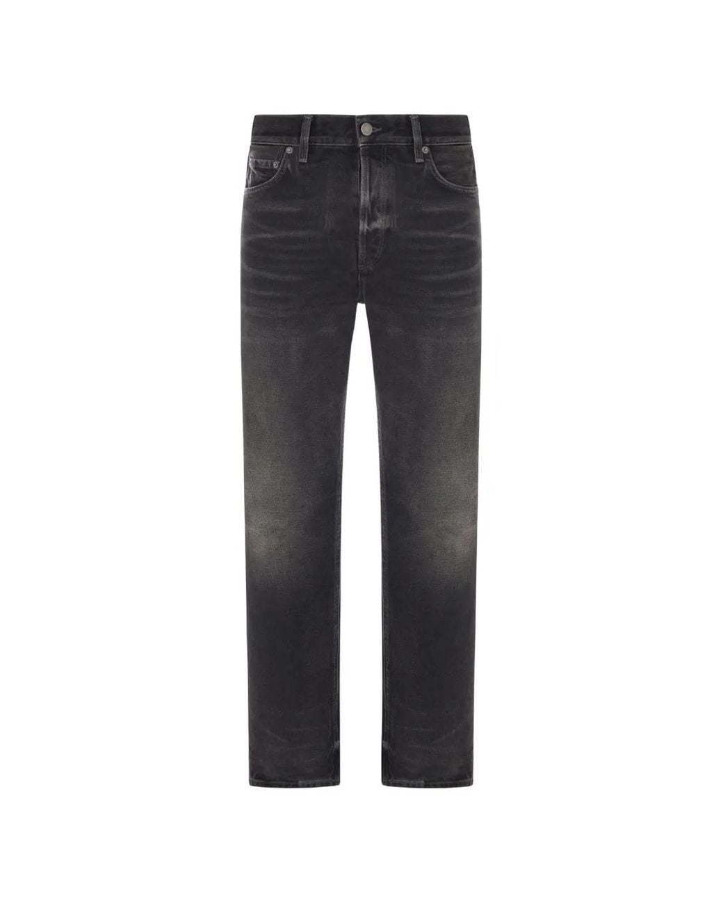 Haikure Blue Faded-Effect Straight-Leg Jeans for men