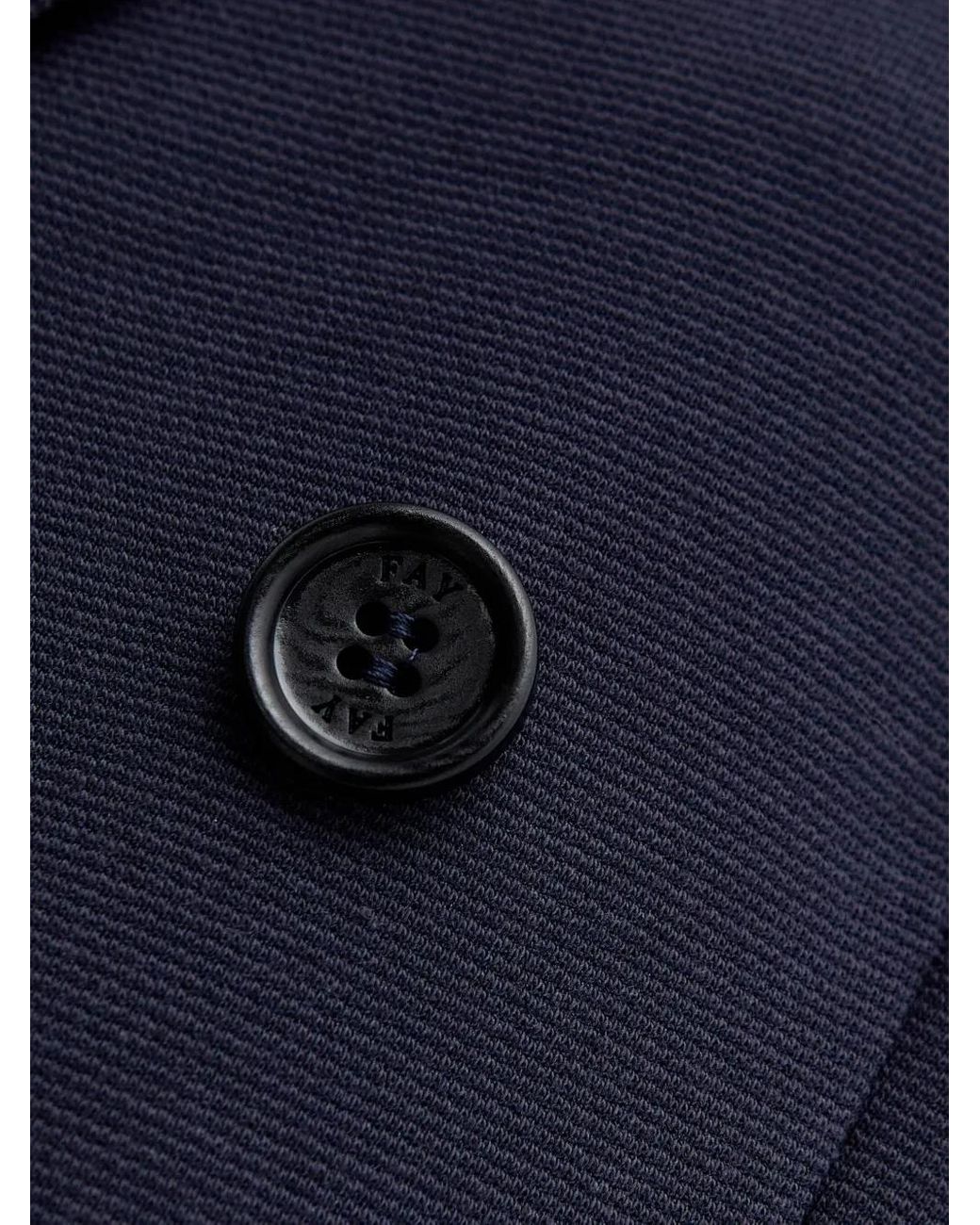 Fay Blue Double-Breasted Pocket Blazer for men