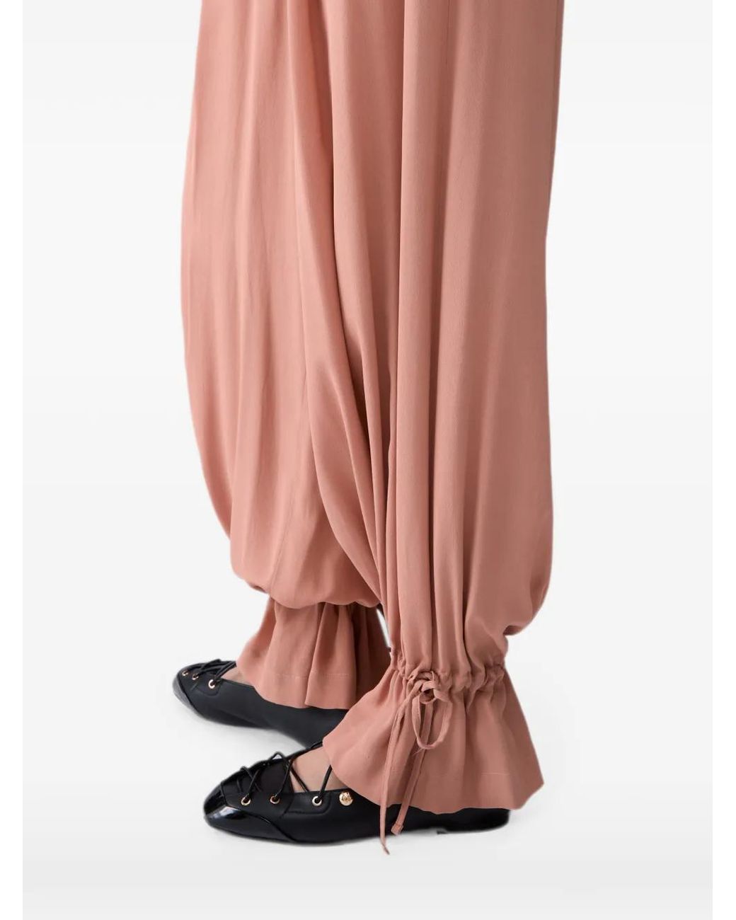 Liu Jo White Wide-Leg Trousers With Drawstring