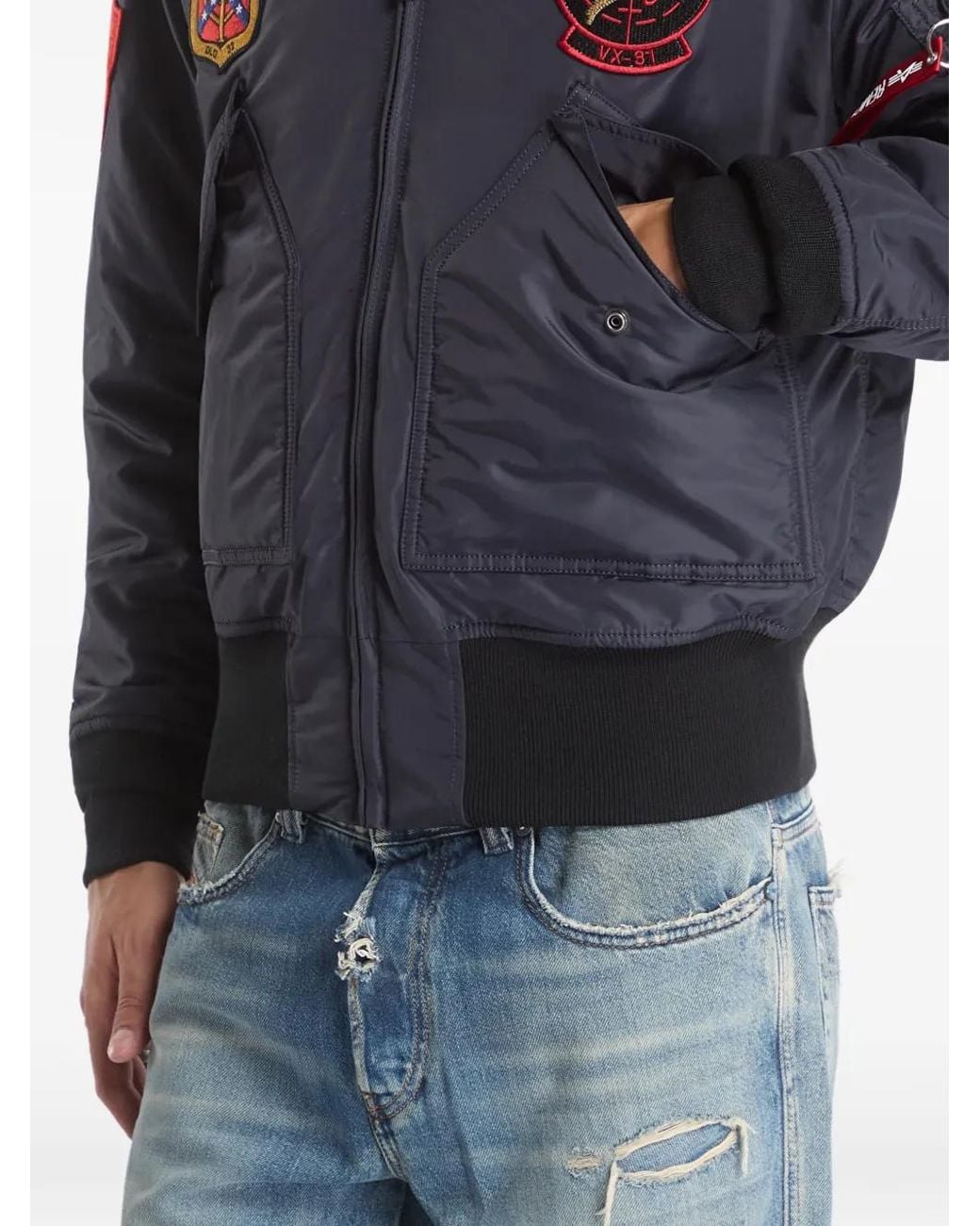 Alpha Industries Blue Veste Bomber Cwu-45/P Devils Brigade for men