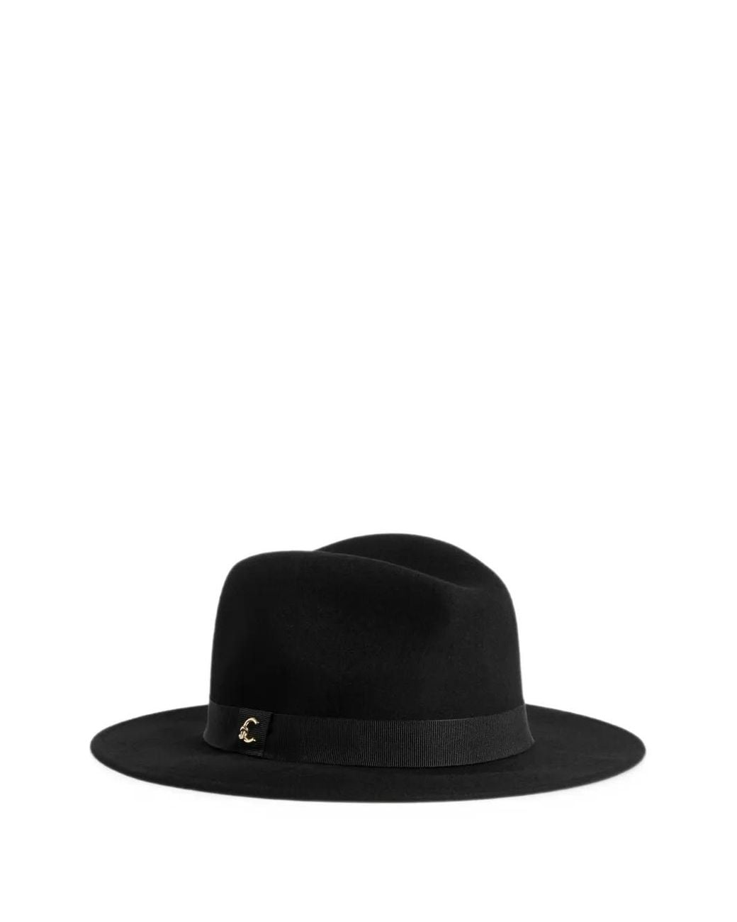 Coccinelle Black Grosgrain-Trim Fedora Hat