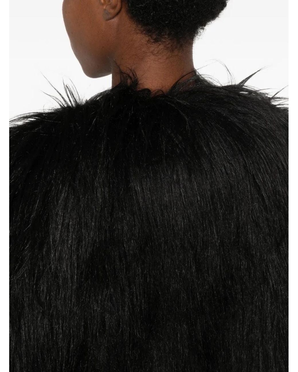 Styland Black Faux-Fur Jacket