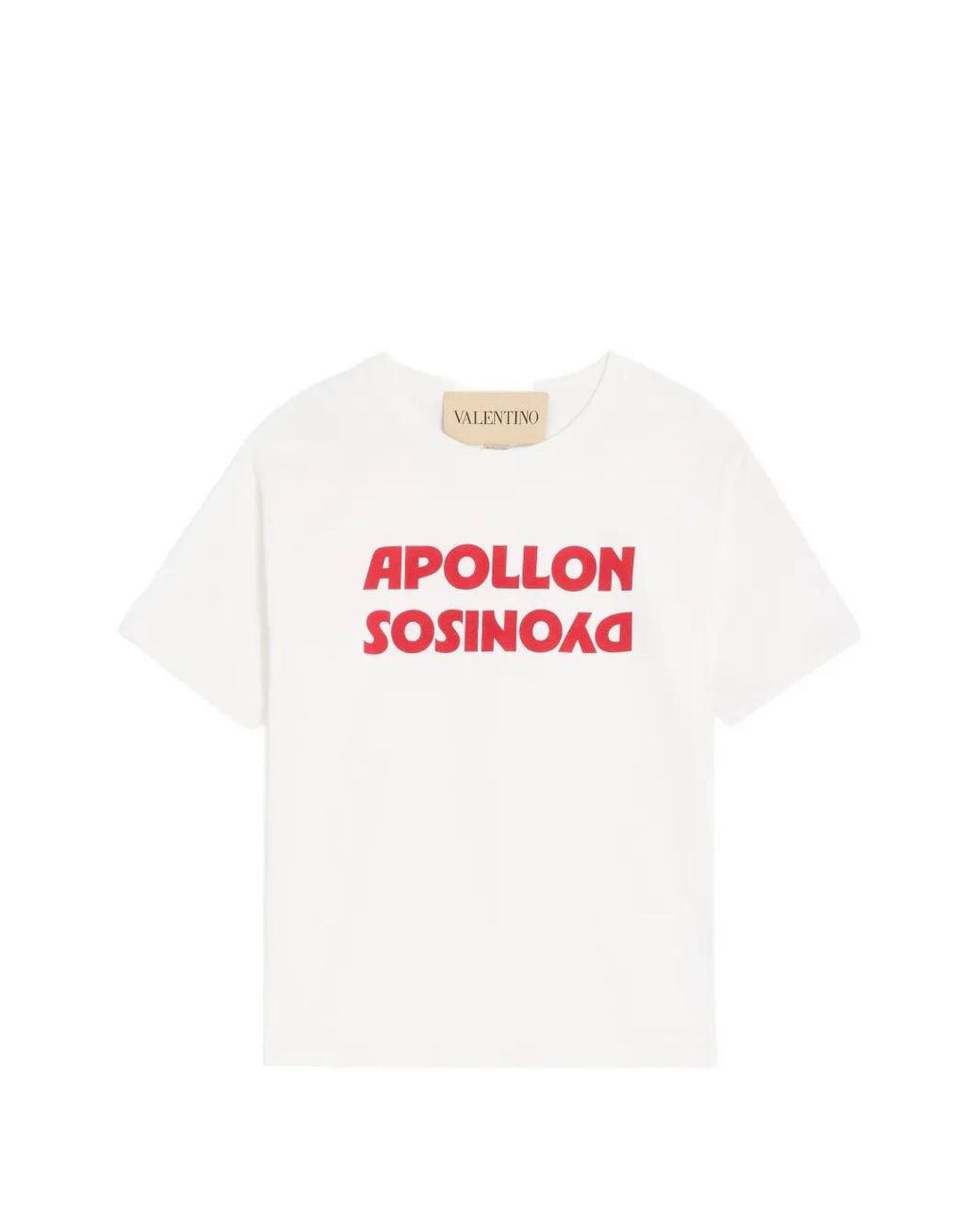Valentino Garavani White Cotton T-Shirt With Apollon/Dyonisos Print for men