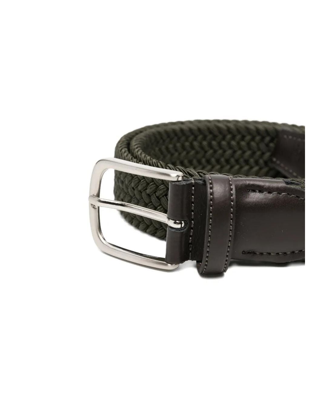 Eraldo Black Braided Woven Belt for men
