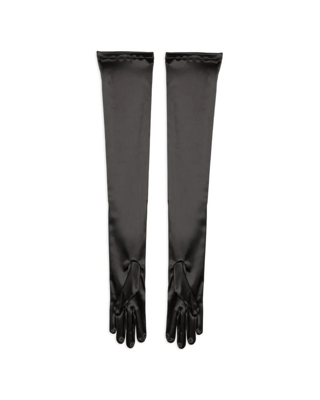 ROOM76 Black Satin-Finish Opera-Length Gloves