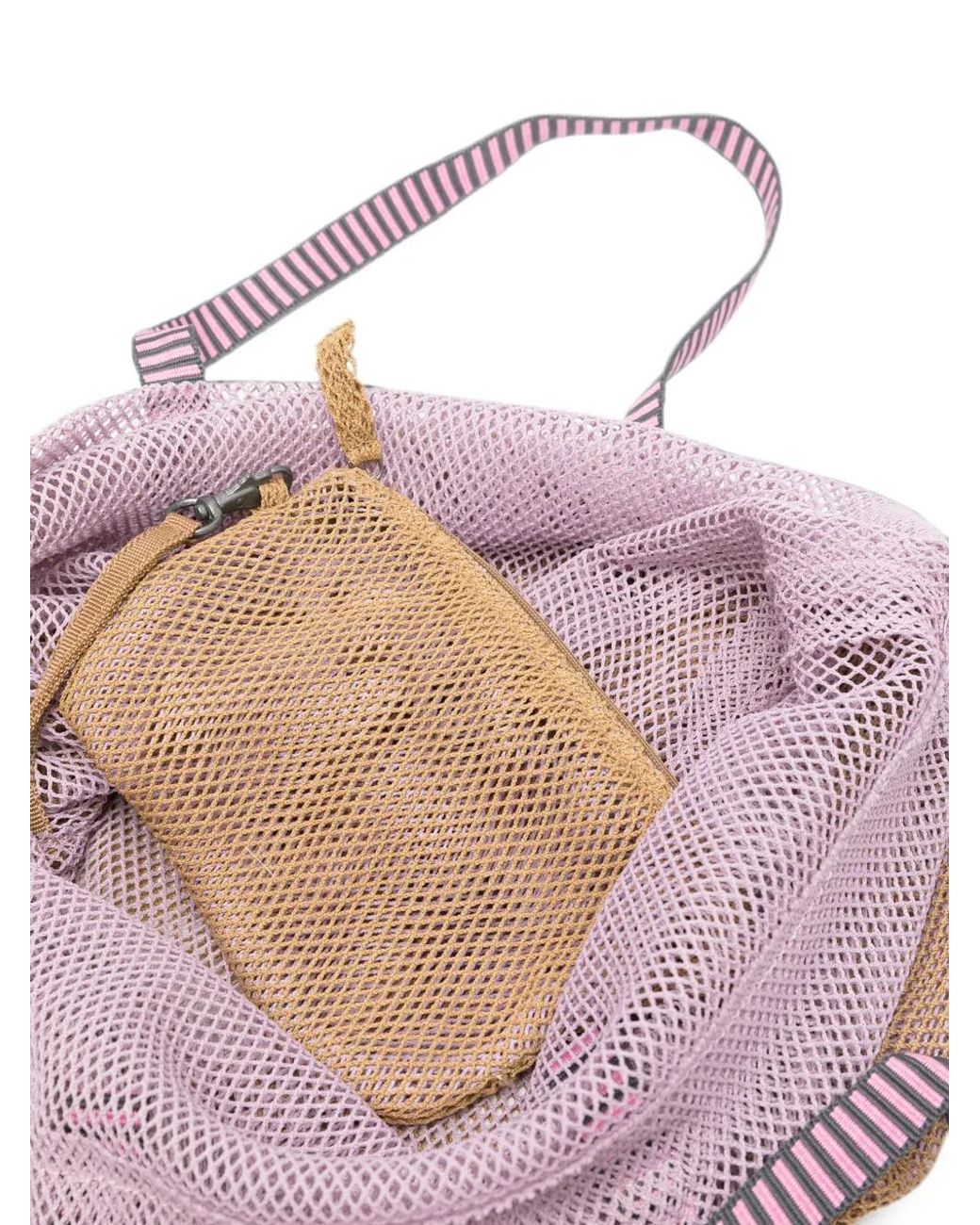 Epice Pink Two-Tone Mesh Shoulder Bag