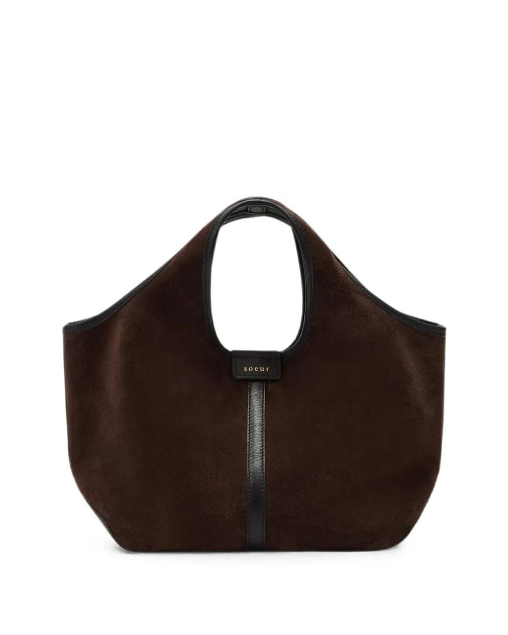 Soeur Brown Mini Douce Suede Toto Bag