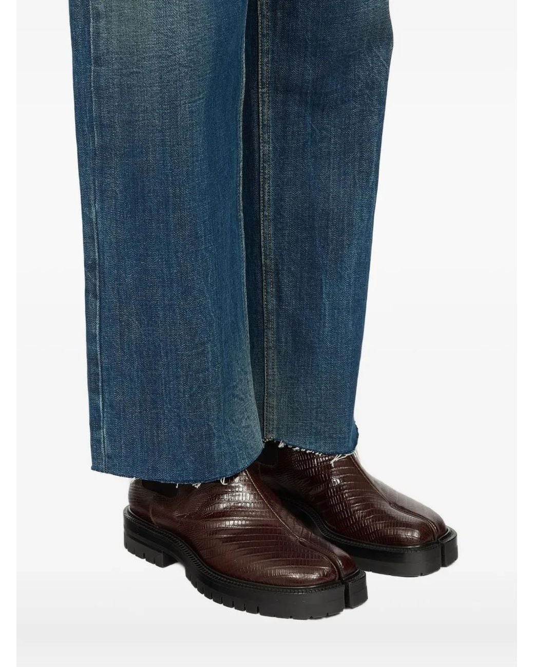 Maison Margiela Brown Tabi Chelsea Boots for men