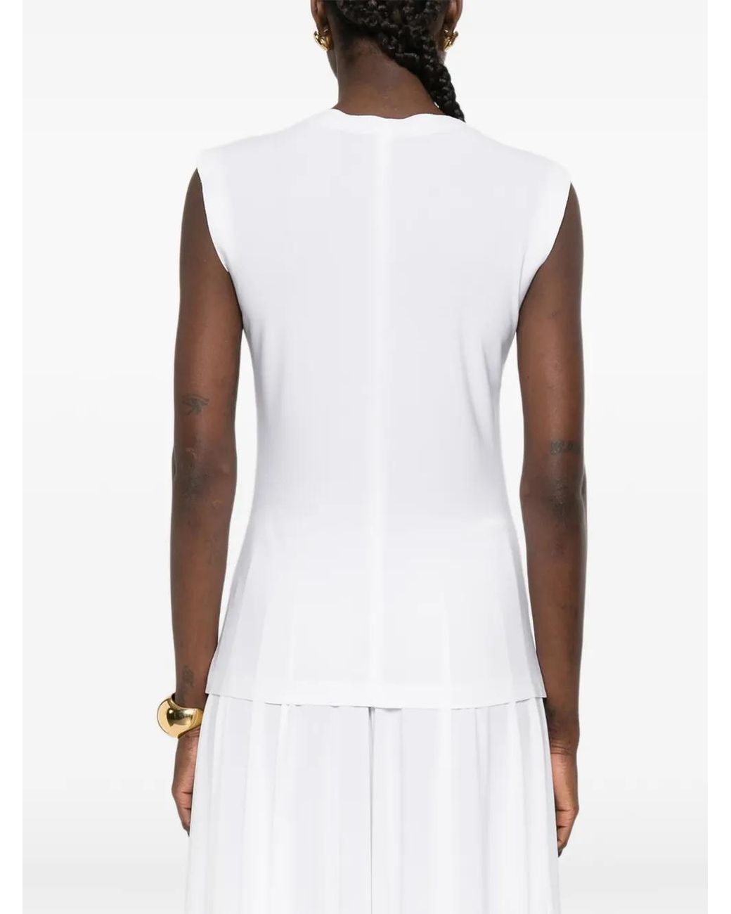 Norma Kamali White Sleeveless Top