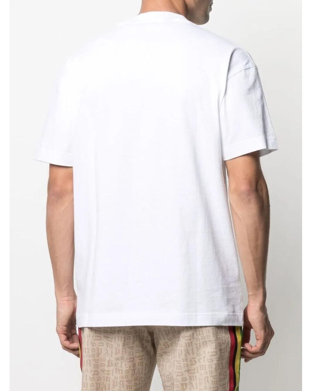 Palm Angels White Los Angeles Sprayed Logo T-Shirt for men