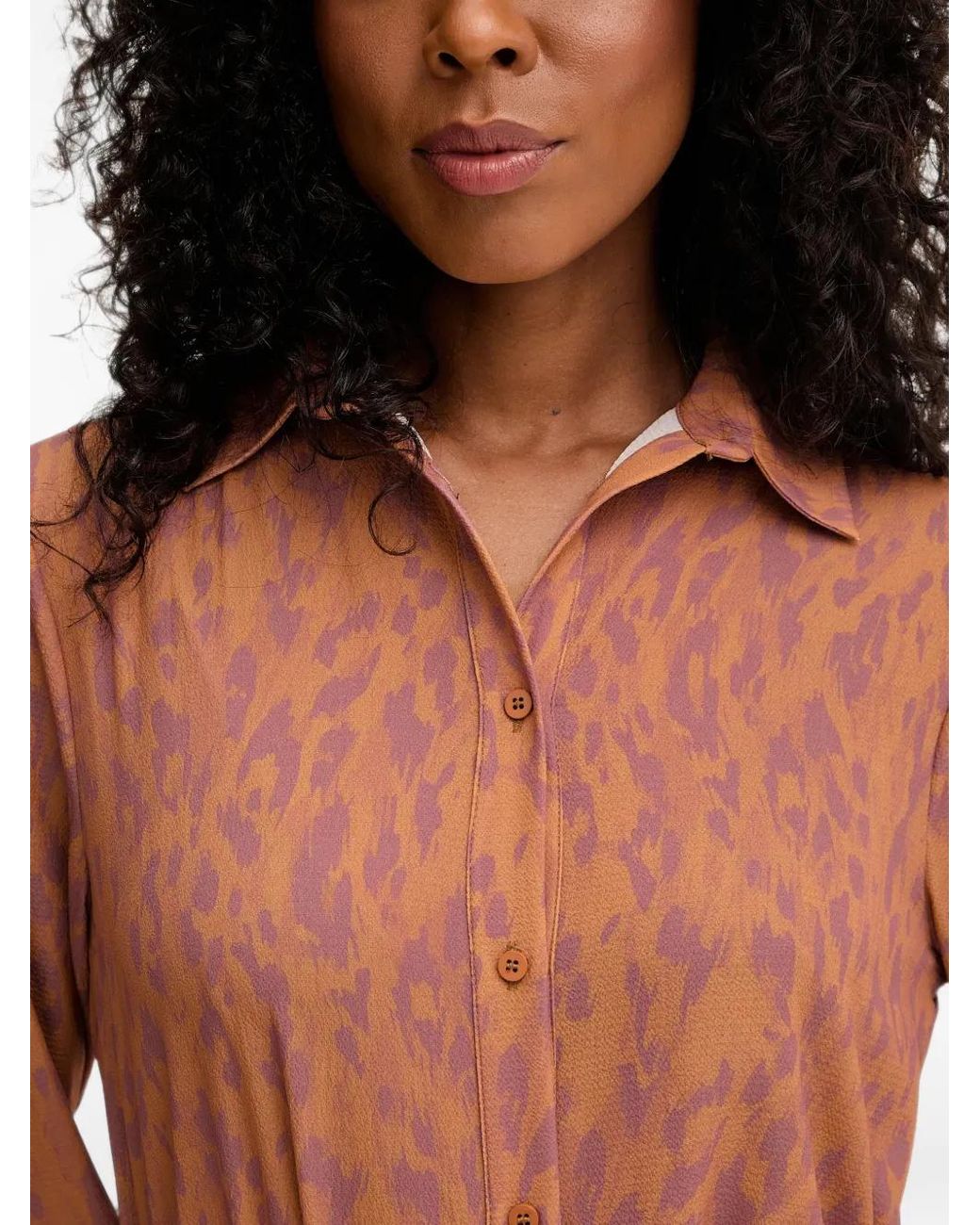 Silvian Heach Blue Rapane Animal-Print Shirt