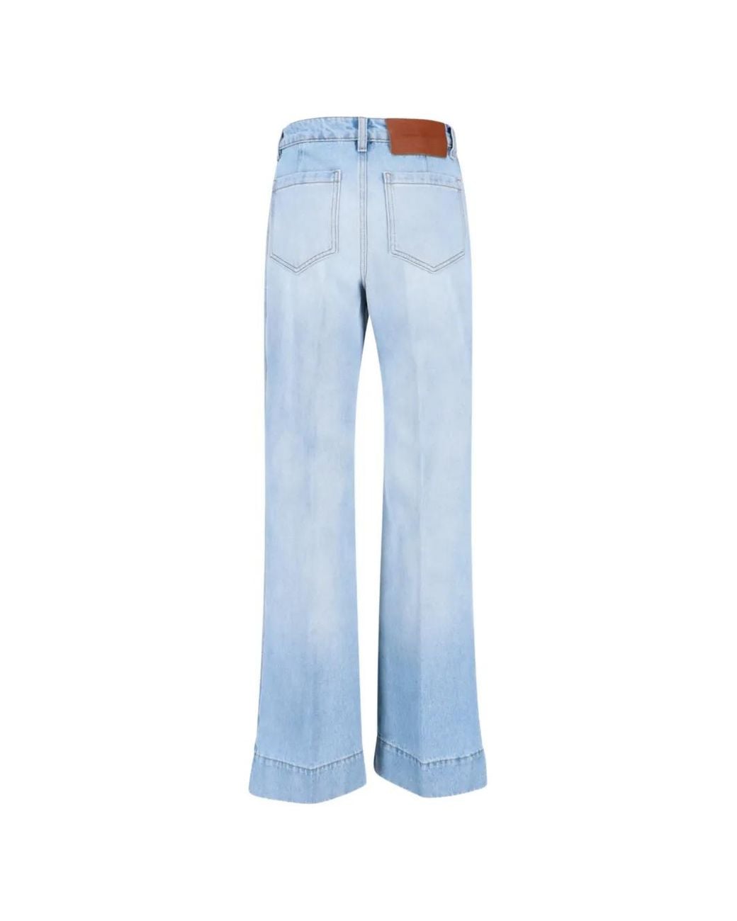 Victoria Beckham Blue Patch-Pocket Jeans
