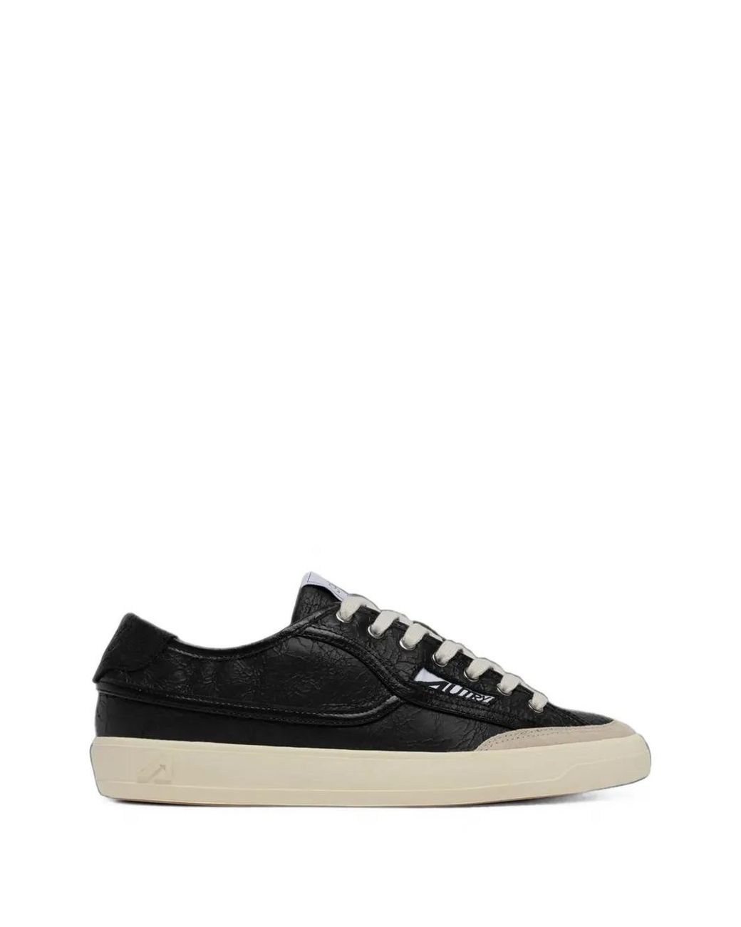 Autry Black Windscape Crackle-Effect Sneakers