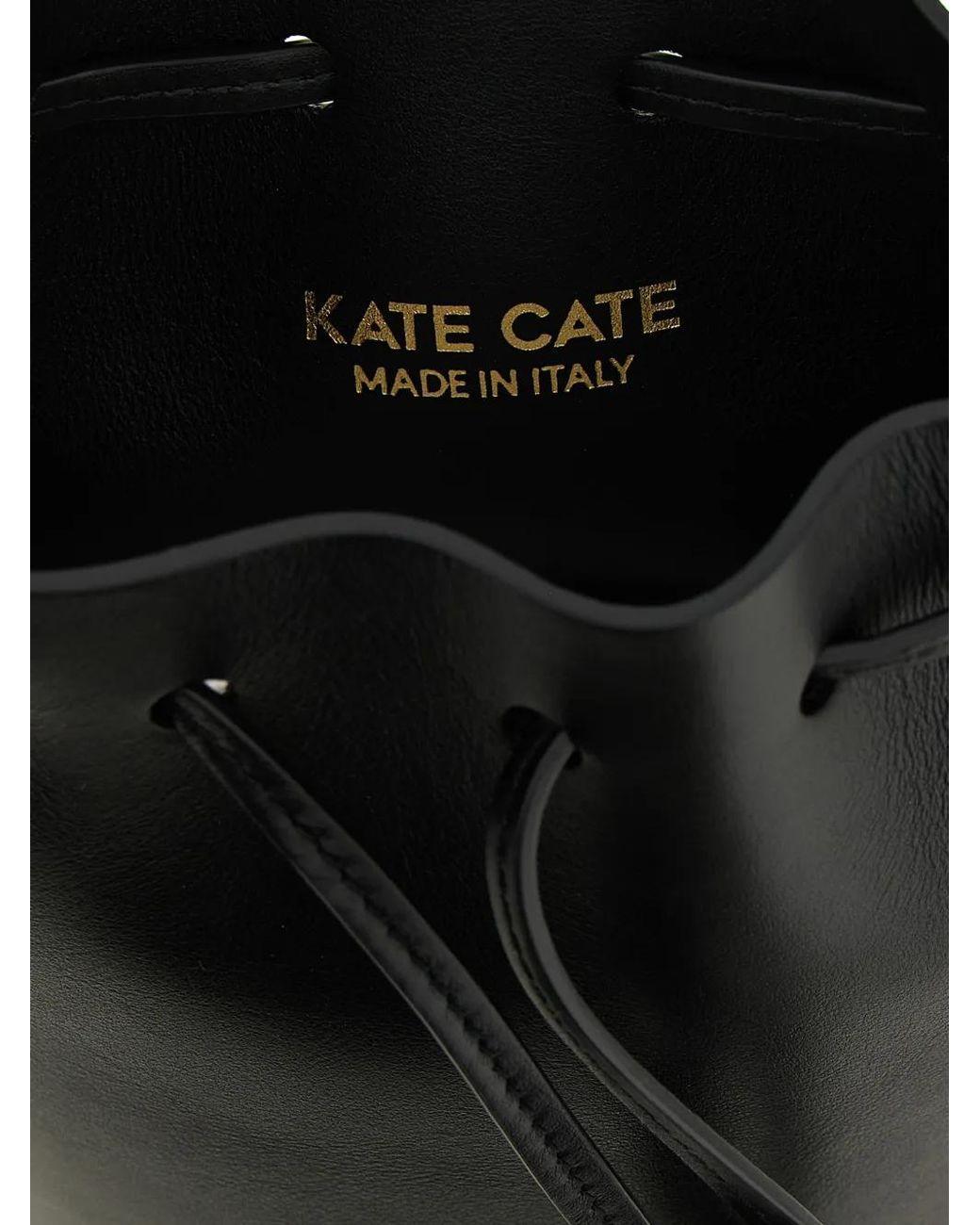 KATE CATE Black Star Detail Drawstring Bucket Bag