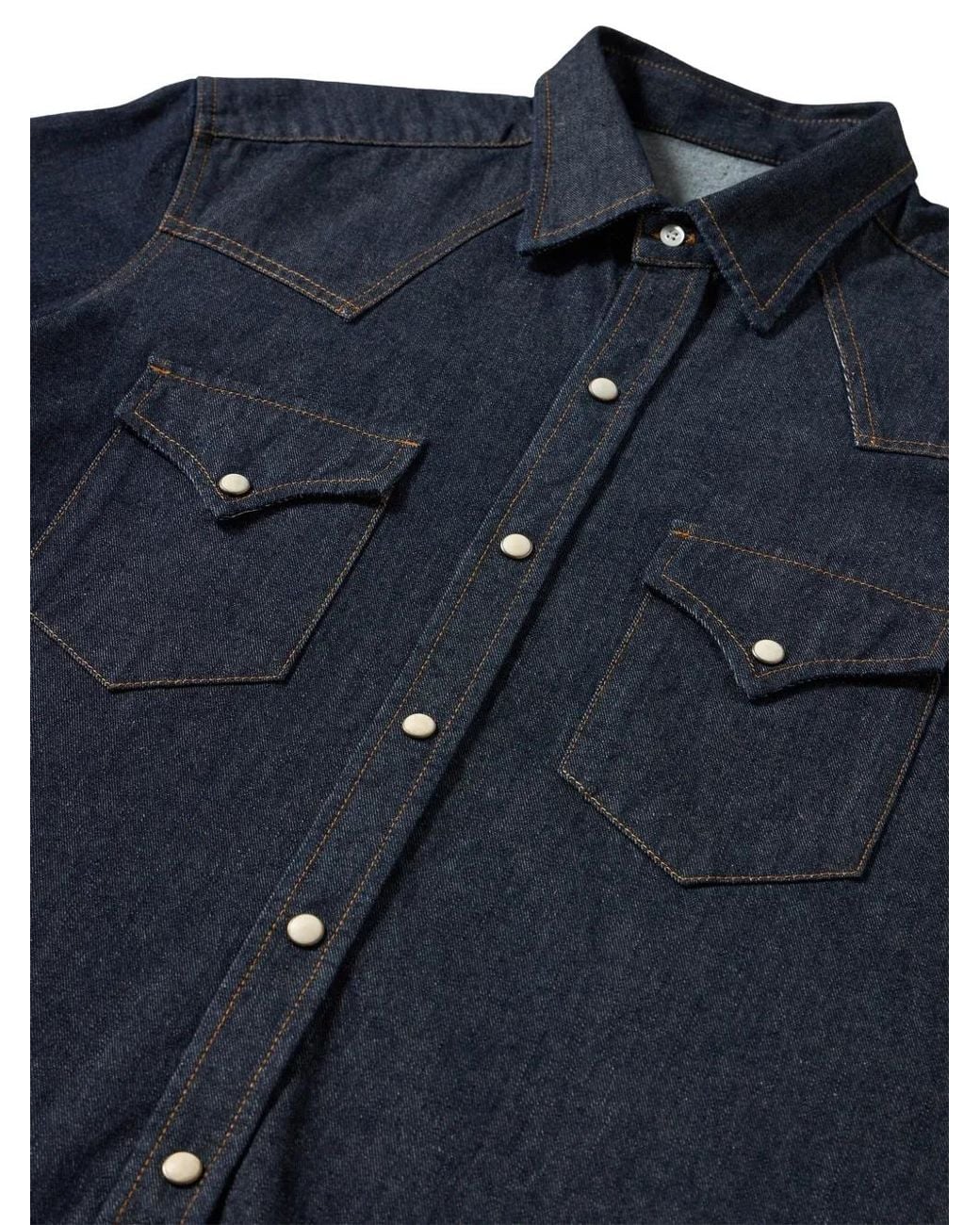 Fortela Blue Ntex Front-Pockets Denim Shirt for men