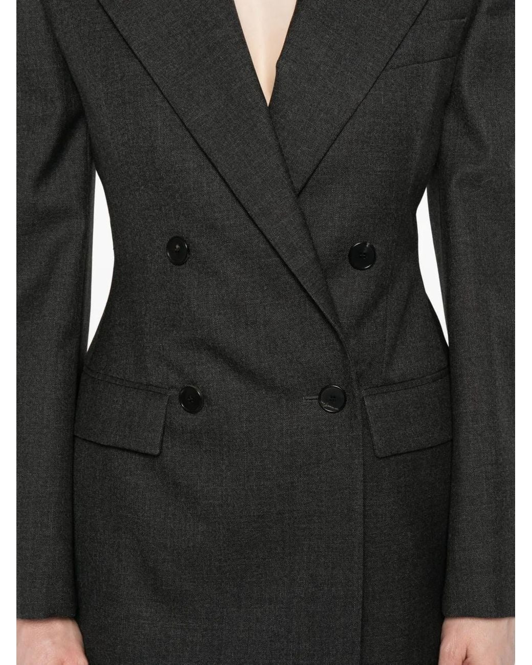 Givenchy Black Double-Breasted Button Jacket