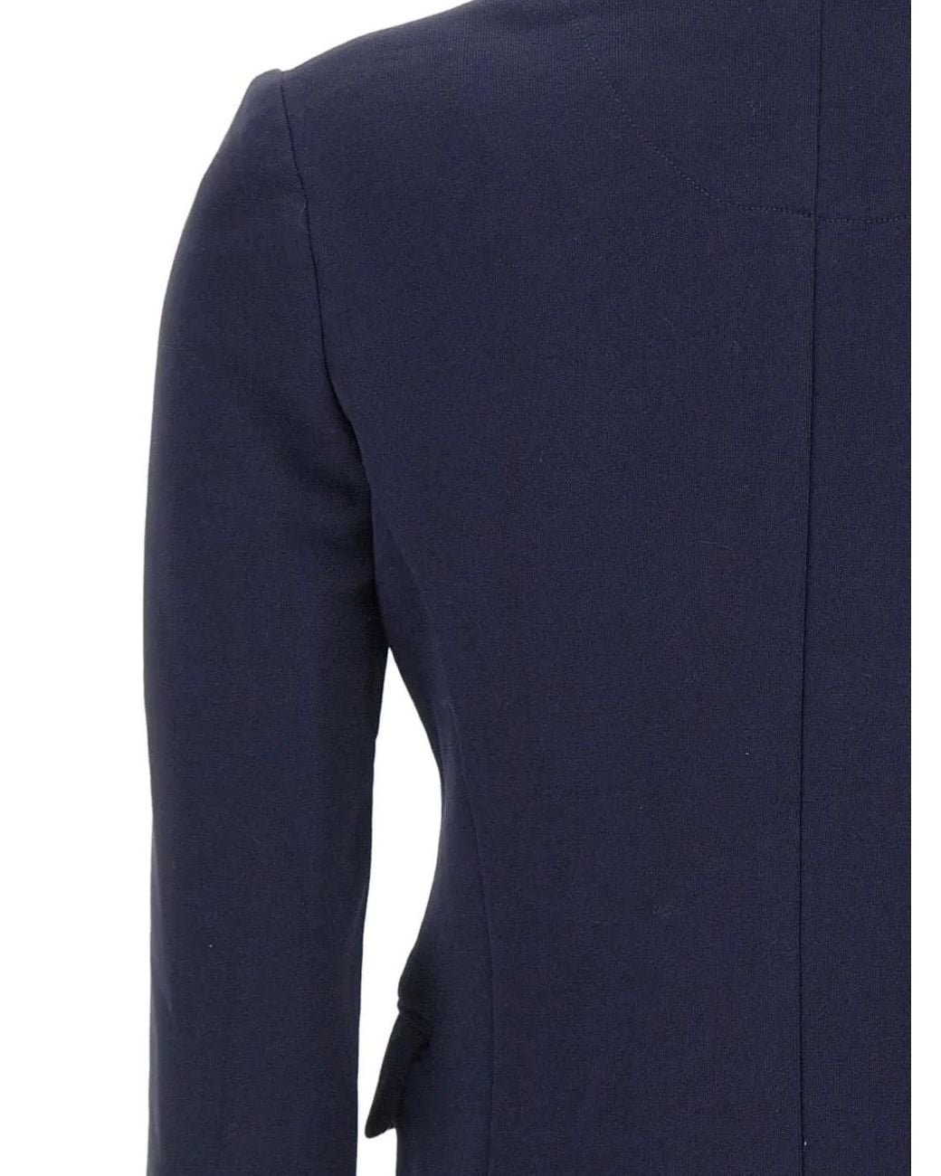 Sun 68 Blue Notched-Lapels Two-Button Blazer