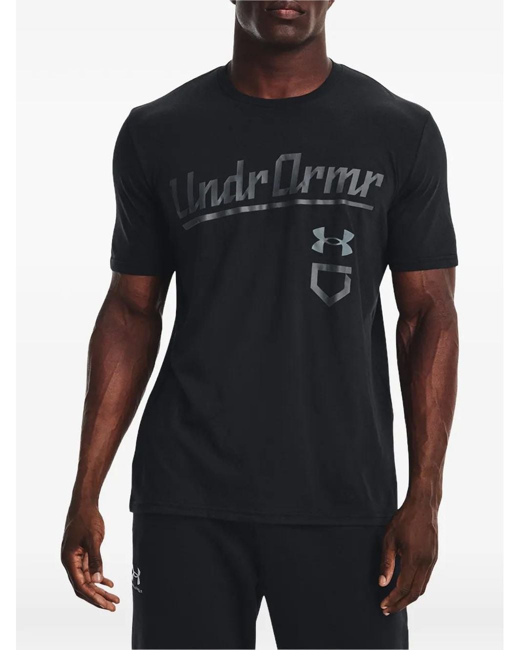 Under Armour Black Baseball Script T-Shirt for men