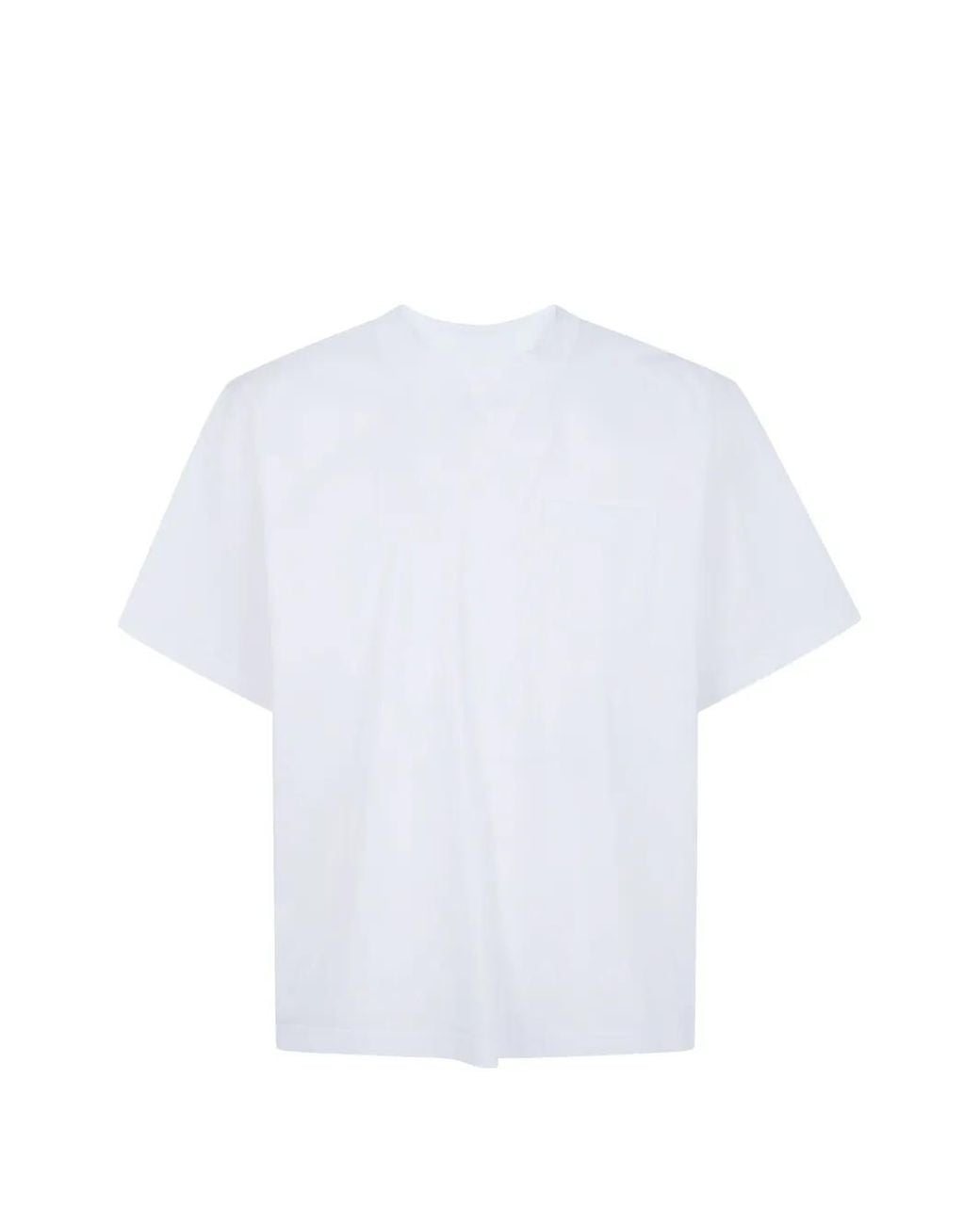 Sacai White Chest-Pocket T-Shirt for men