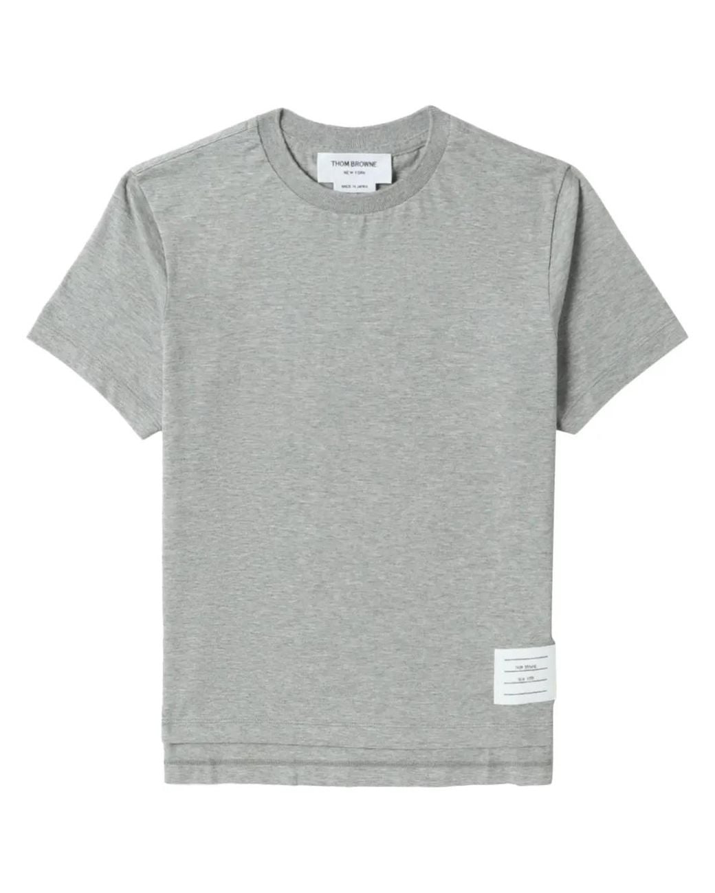 Thom Browne Gray Cotton T-shirt