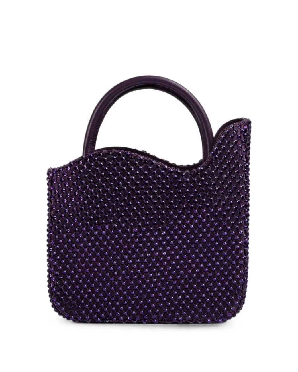 Le Silla Blue Small Ivy Crystal-Embellished Tote Bag