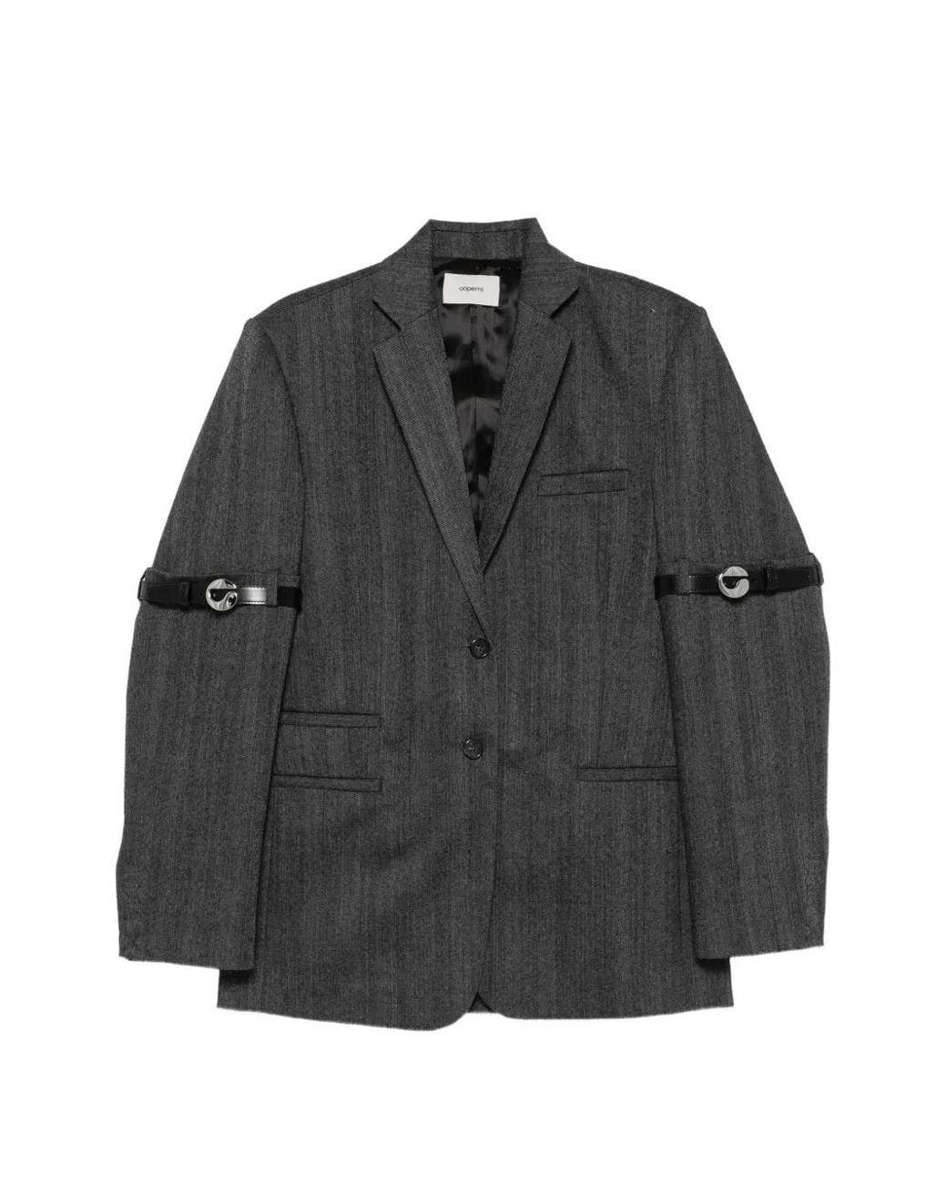Coperni Black Belted Herringbone Jacket