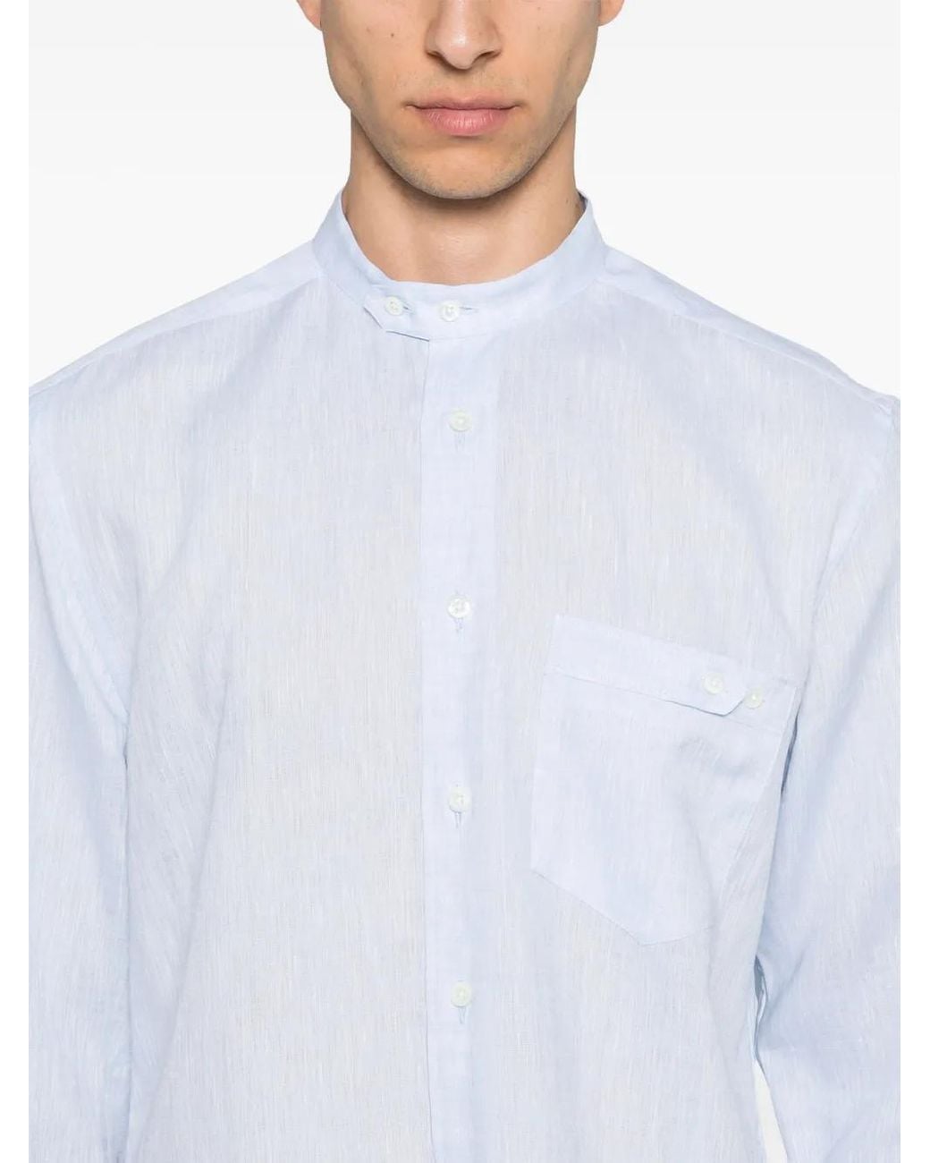 Corneliani White Linen Shirt for men