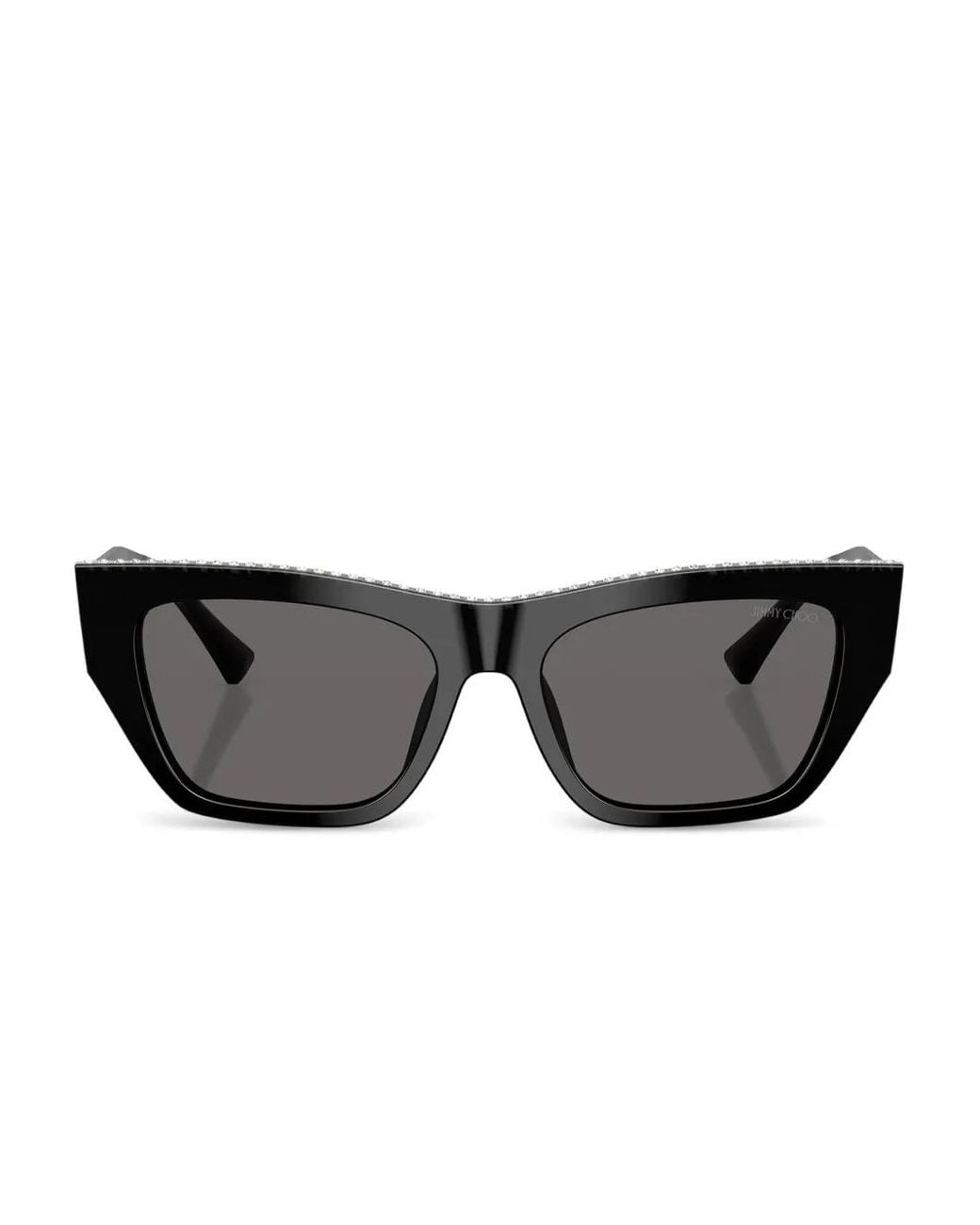 Jimmy Choo Black Crystal-Embellished Sunglasses
