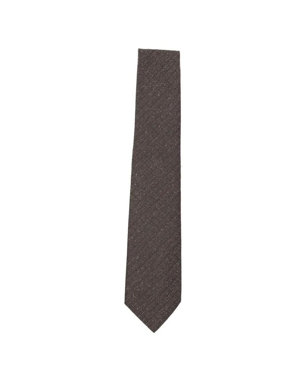 Canali White Textured-Finish Silk Tie for men