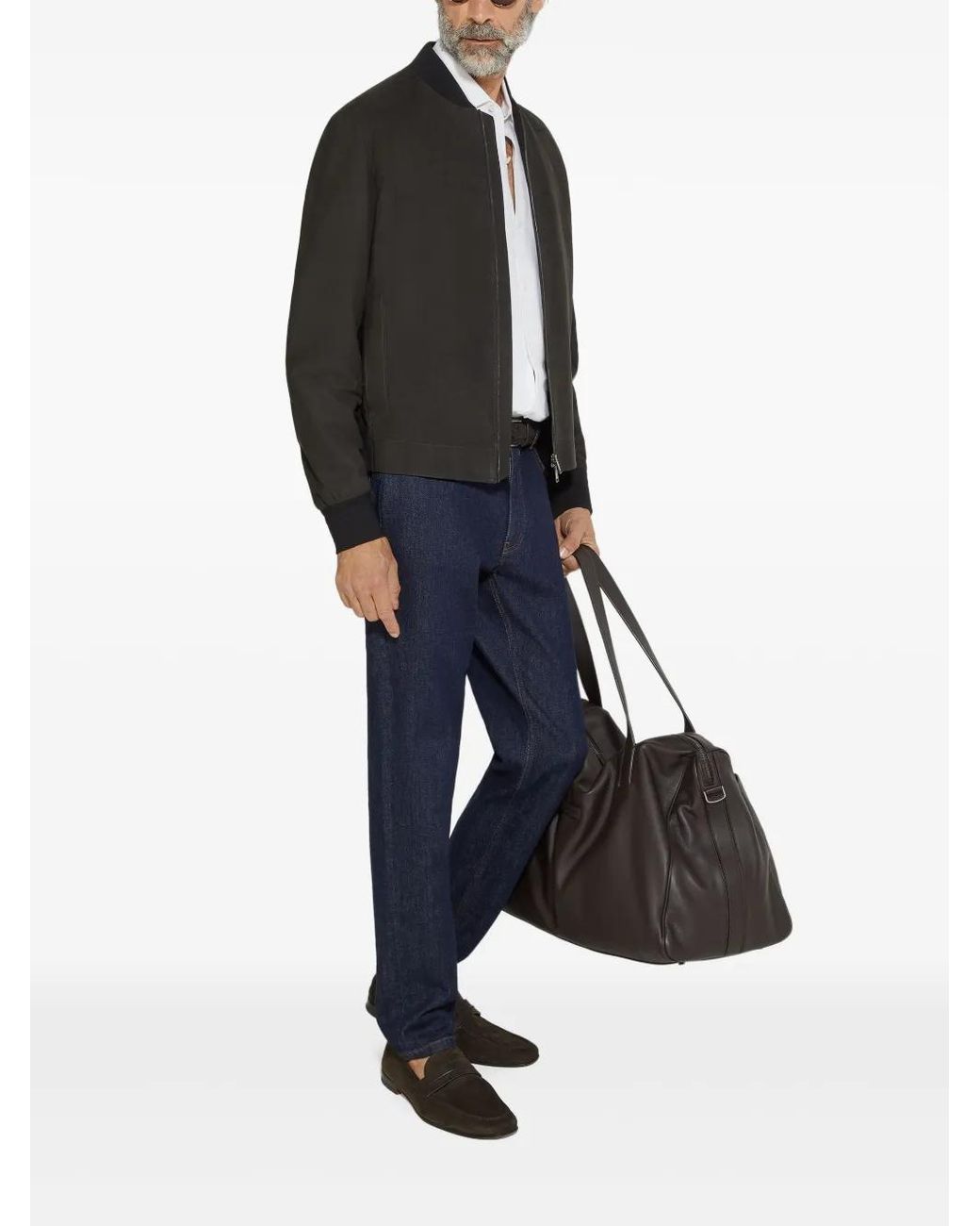 Zegna Black Secondskin Bomber Jacket for men