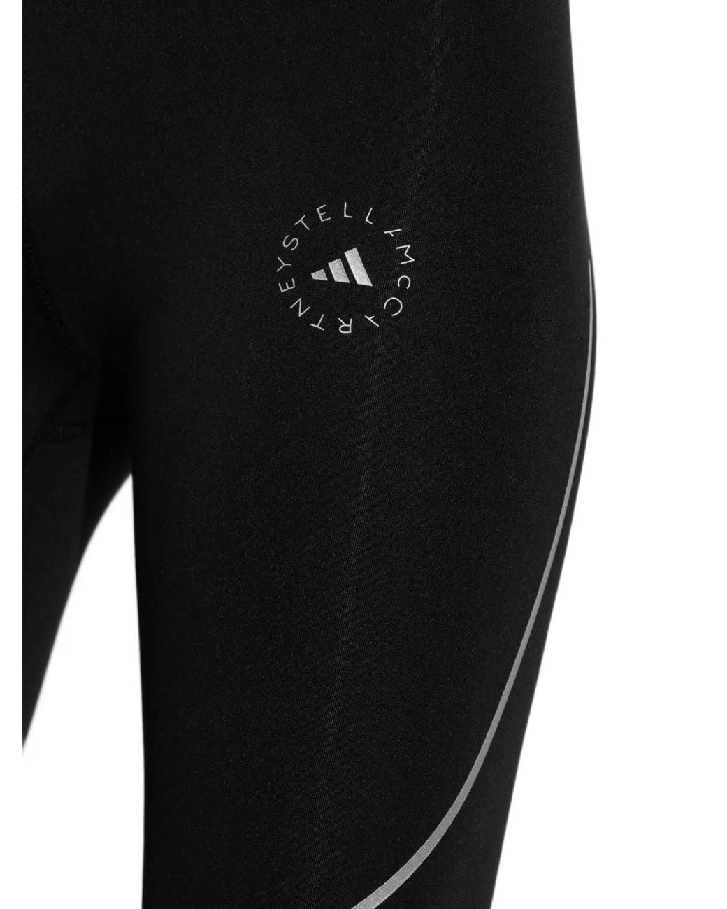 Adidas By Stella McCartney Black Legging À Logo Imprimé