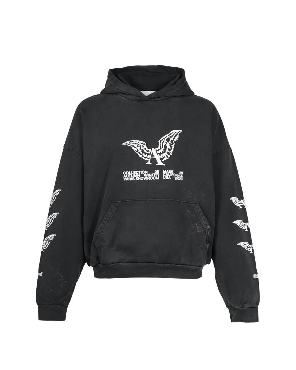 ALEXANDER DIGENOVA Black Showroom Logo-Print Hoodie for men