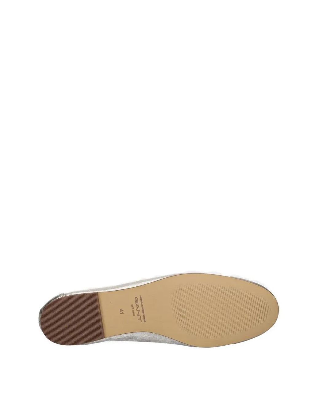 Gant Gray Bow-Detail Round-Toe Ballet Flats