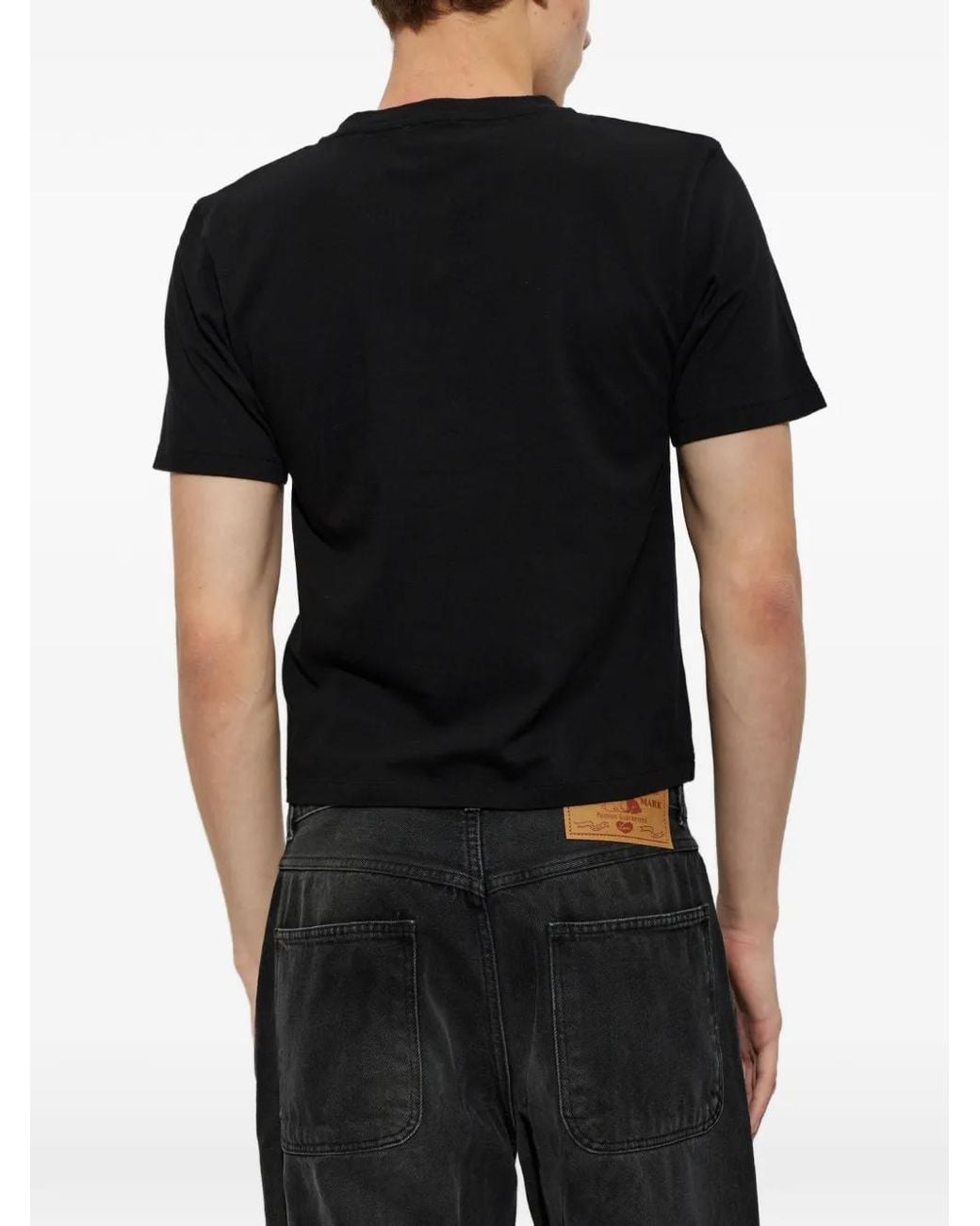 Carne Bollente Black Glitter-Print T-Shirt for men