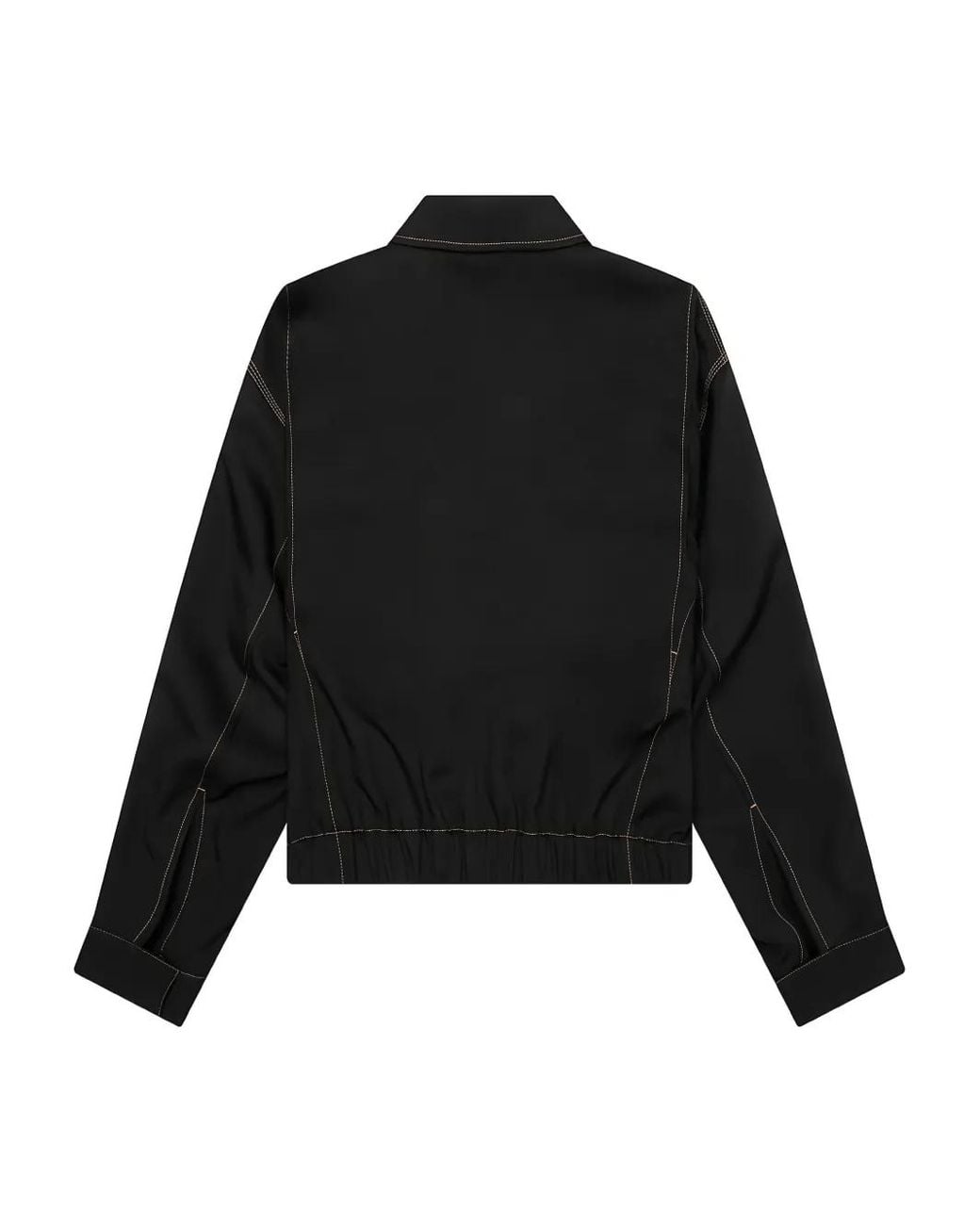Jil Sander Black Contrast-Stitch Blouson Jacket for men