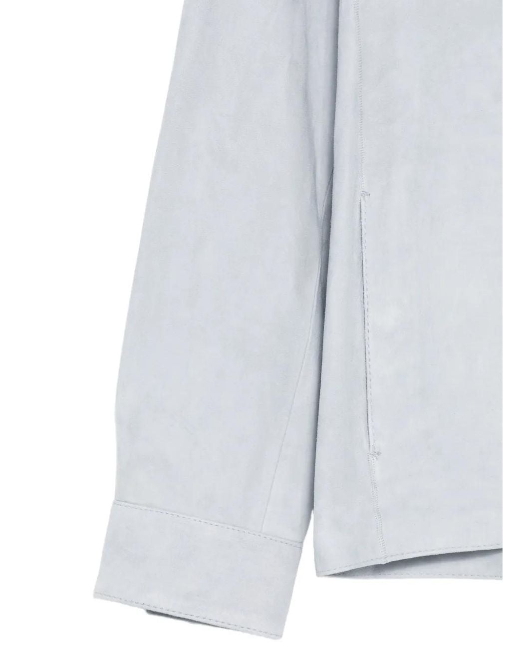 Arma Blue Veste En Daim Dino À Boutonnière for men