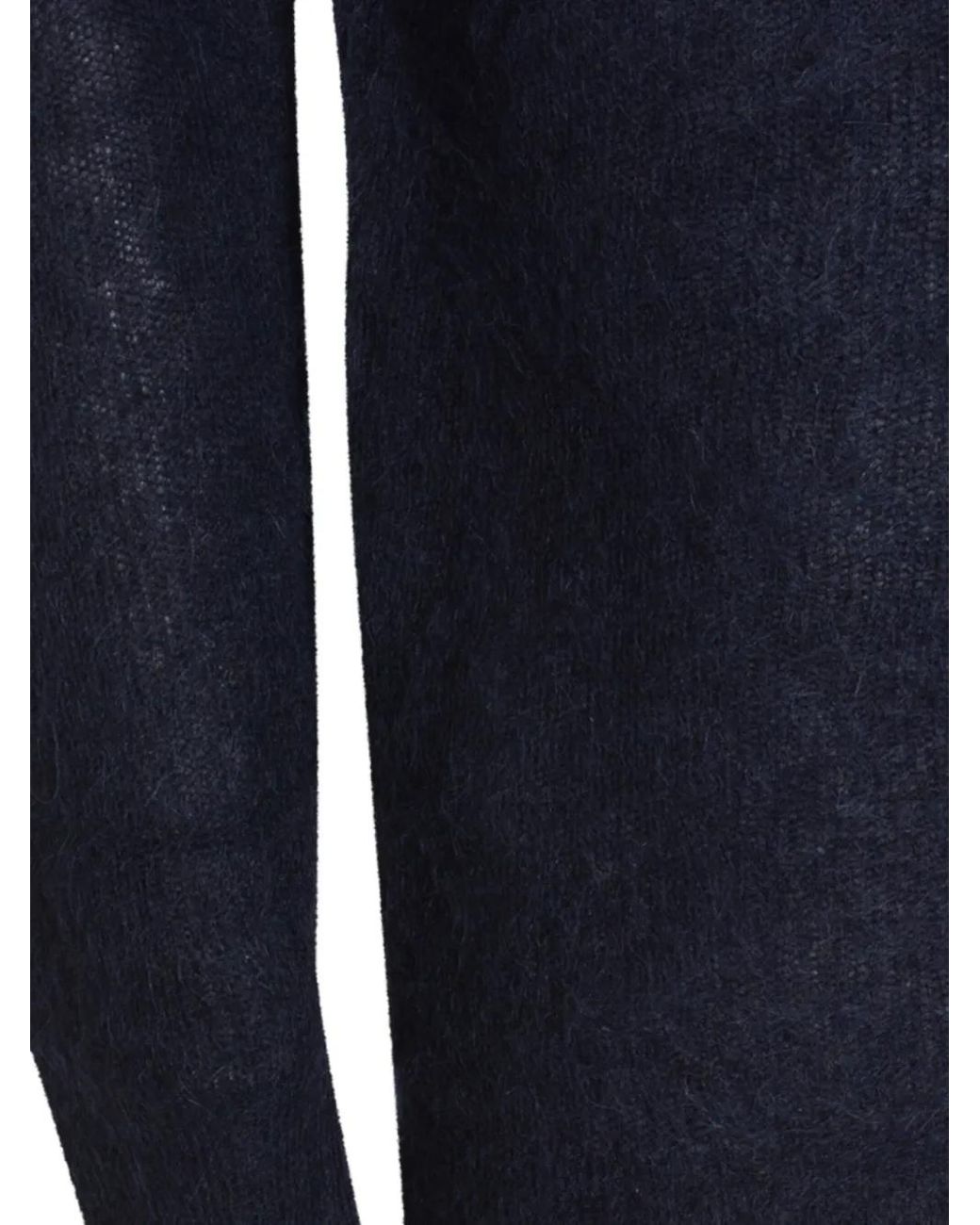 Auralee Blue Long-Sleeves Sweater for men