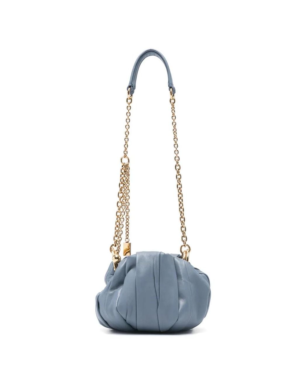 Chloé Blue Plissé Shoulder Bag