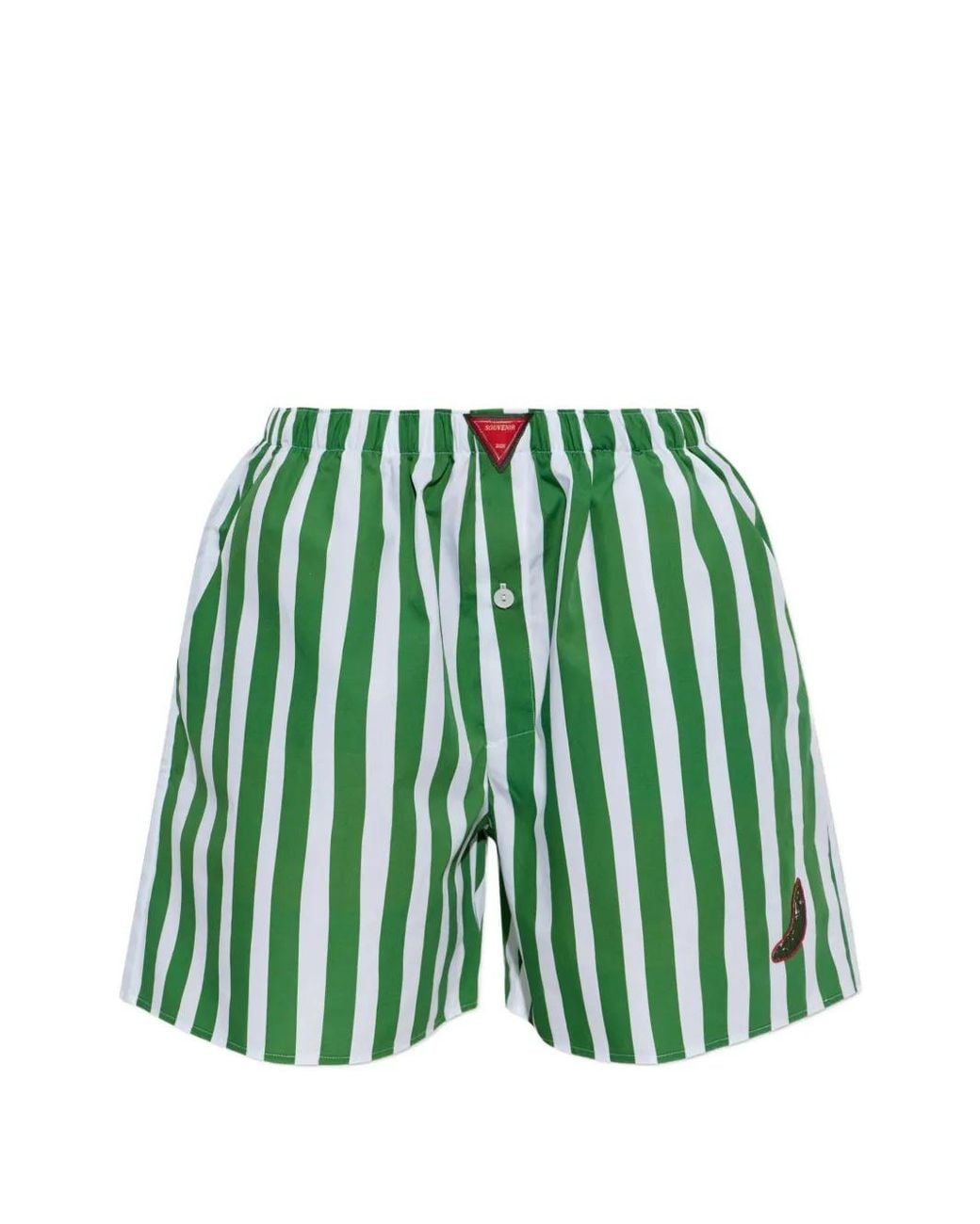Hanro Green X Charlotte Adam Striped Shorts