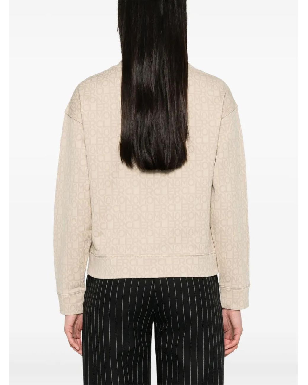 Moncler Natural Monogram-Jacquard Sweatshirt