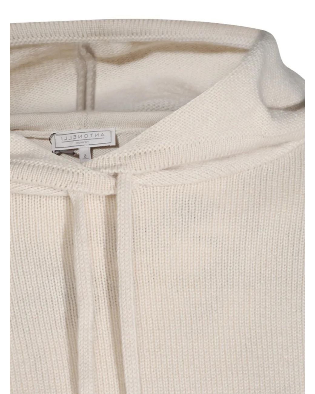 Antonelli White Hoodie À Lien De Resserrage