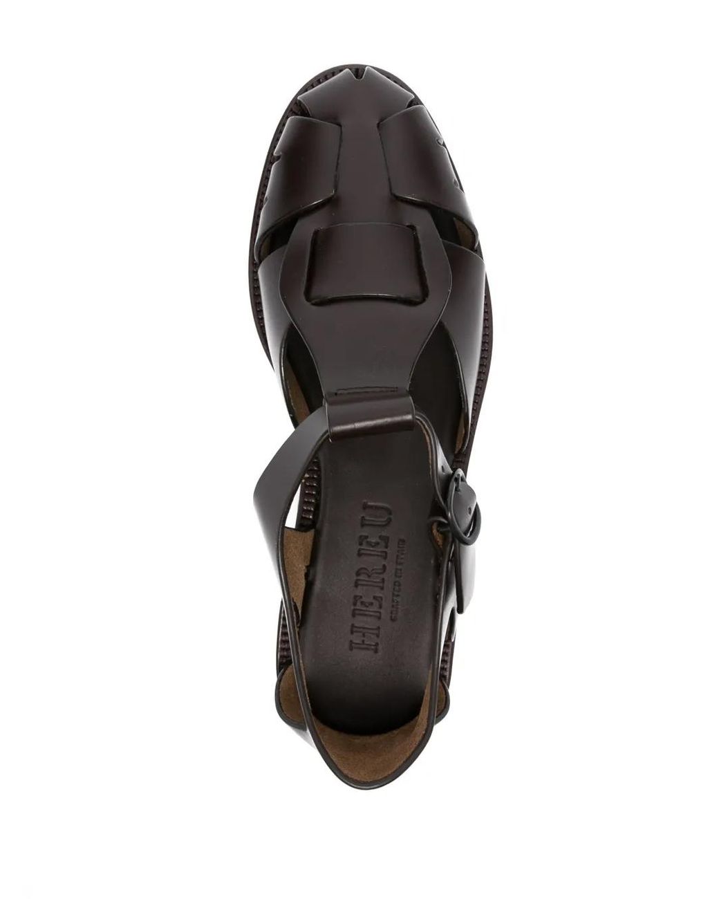 Hereu Black Pesca Leather Sandals