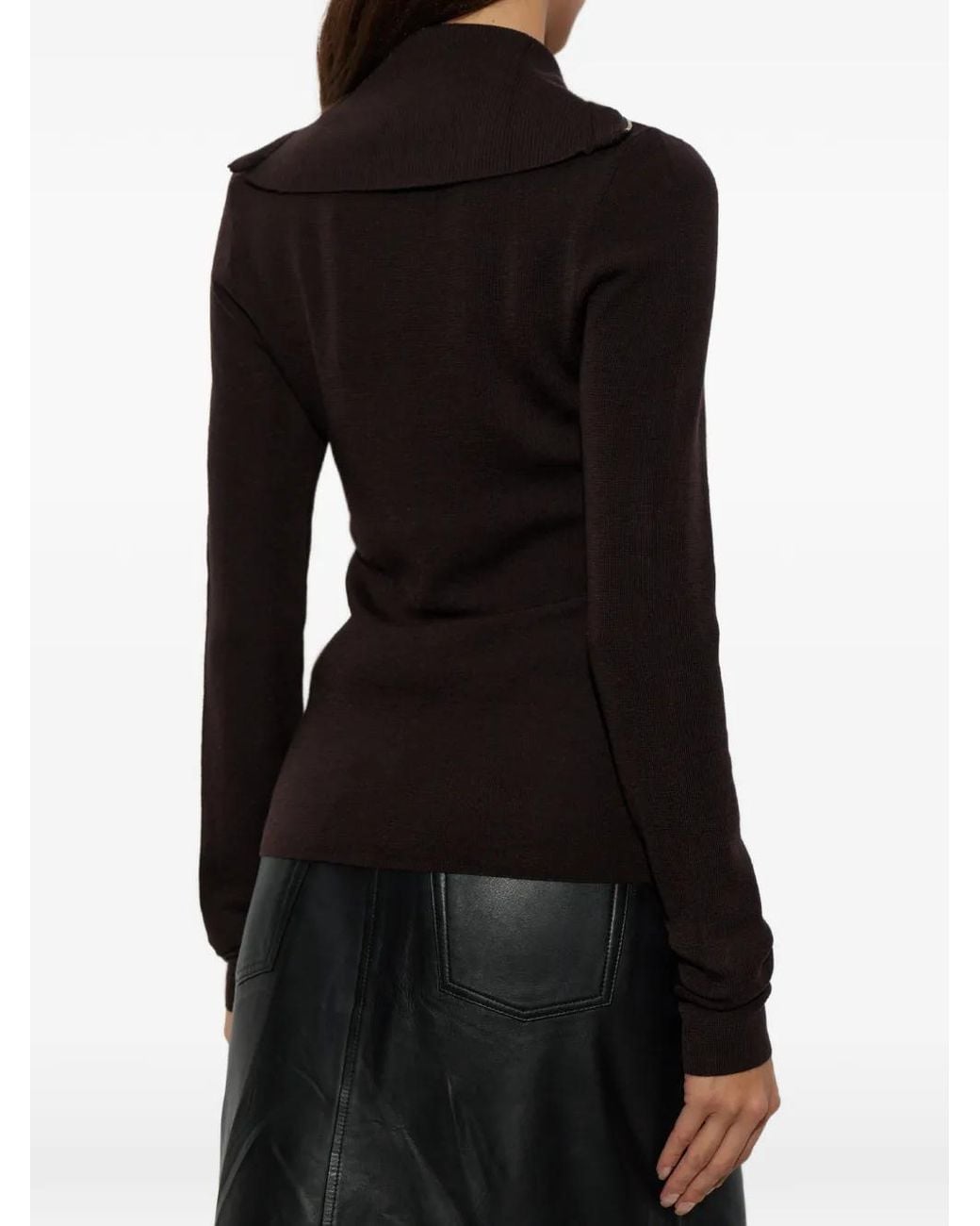 Gestuz Black Gzrosalie Quarter-Zip Sweater